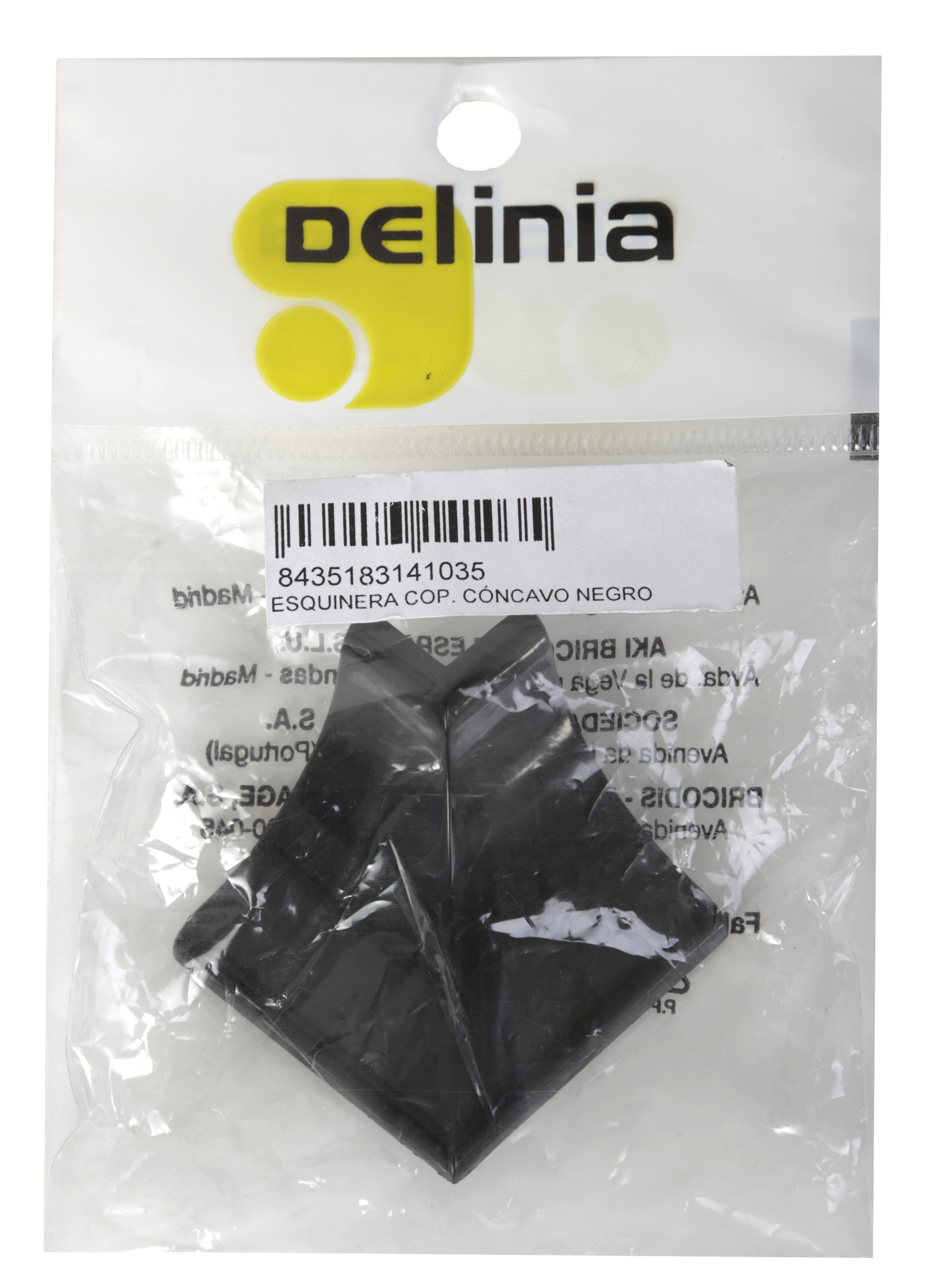 Esquinera de copete cóncavo DELINIA para cocina color negro - 3
