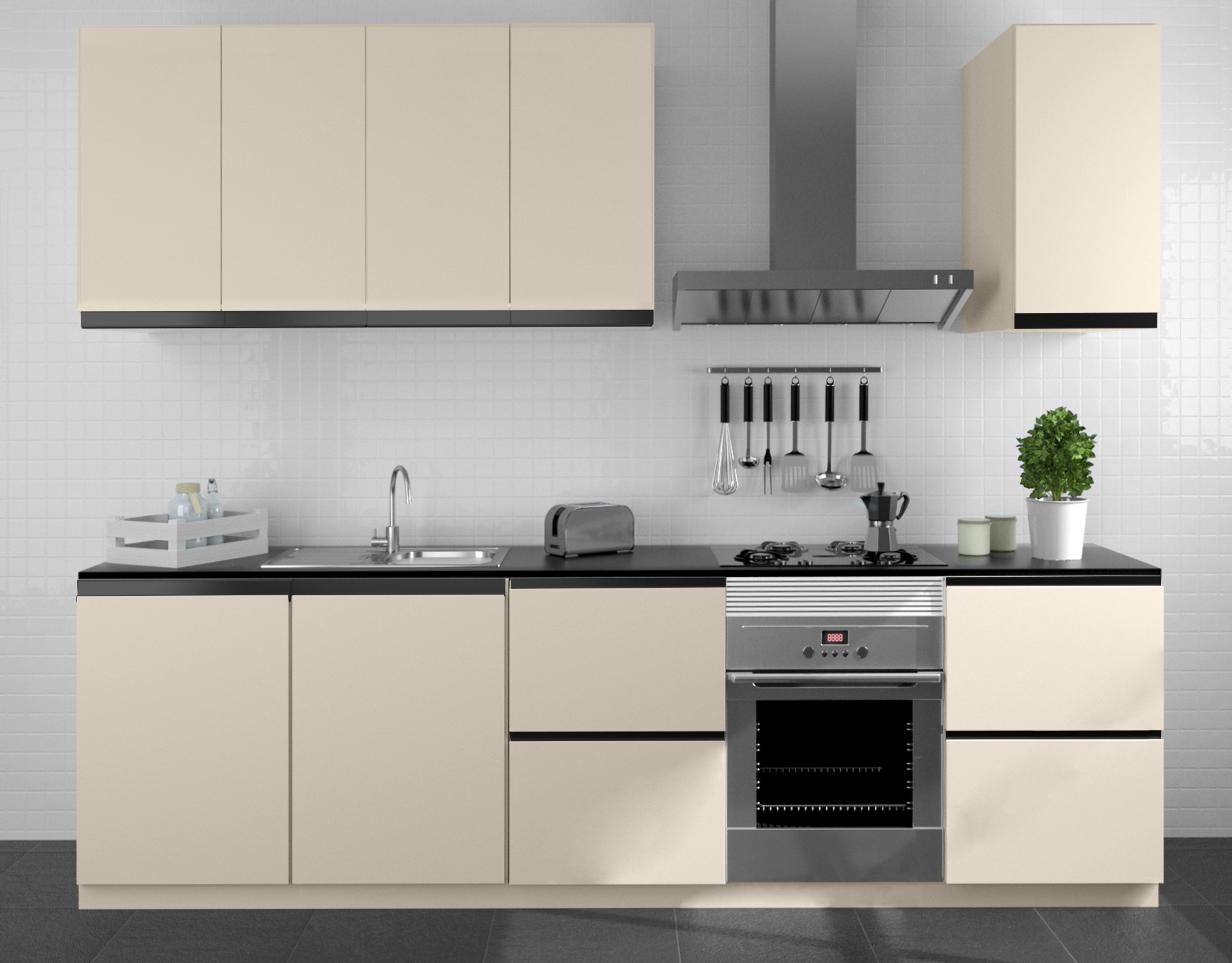 Costado para mueble de cocina Milos topo mate H 102.4 x L 37 cm - 6