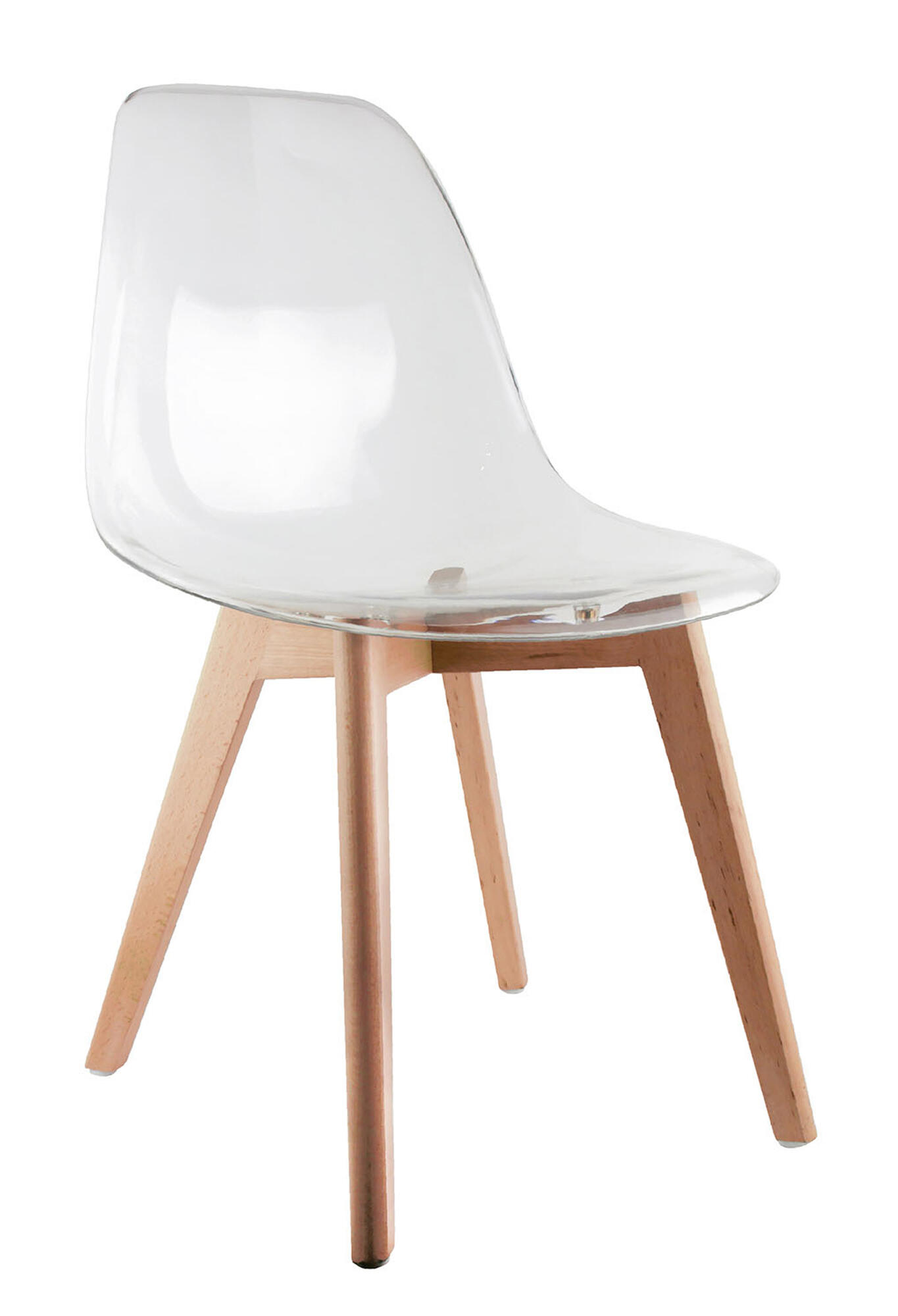 Set 2 sillas de comedor scandin color transparente