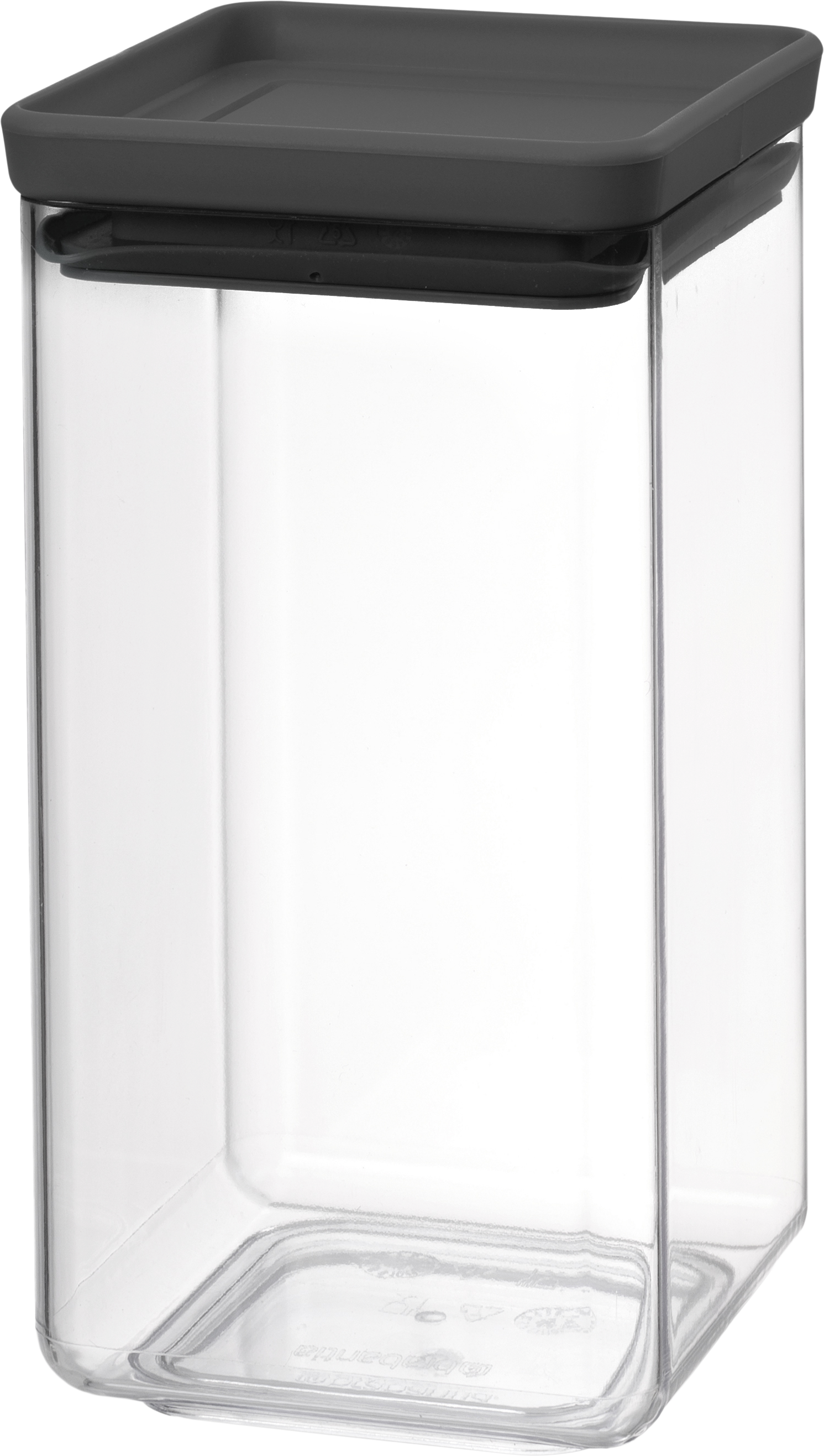 Bote de cocina mediano apilable tapa gris oscuro brabantia
