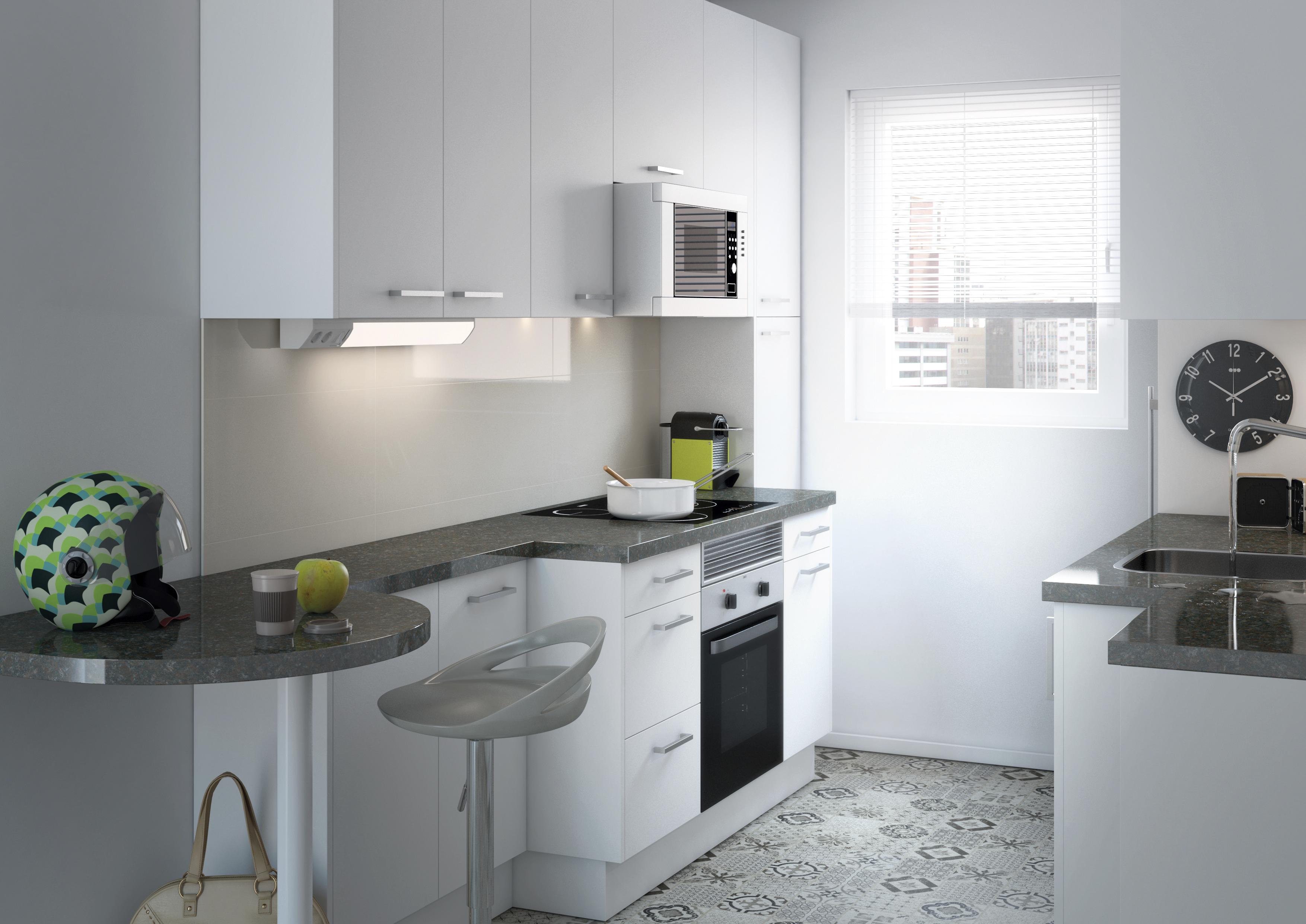 Porta de cozinha Delinia Atenas 76.8X37CM branco mate - 3