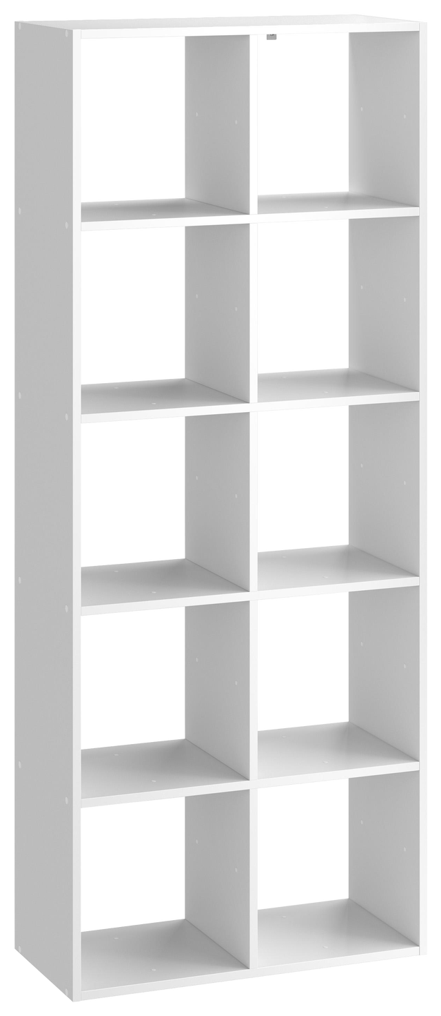 Estante de parede 10 cubos branco 70,4 x 31,7 x 173,7 cm Spaceo Kub