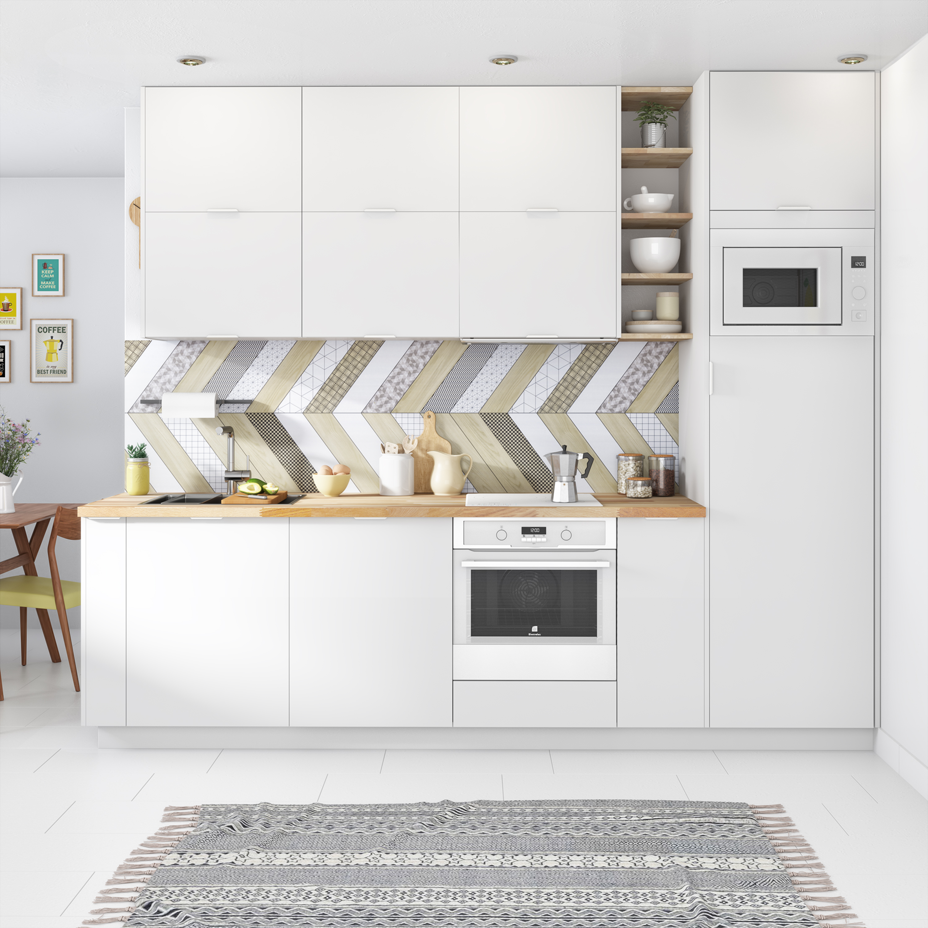 Frente gaveta de cozinha Delinia Sofia 60X39 cm branco - 18