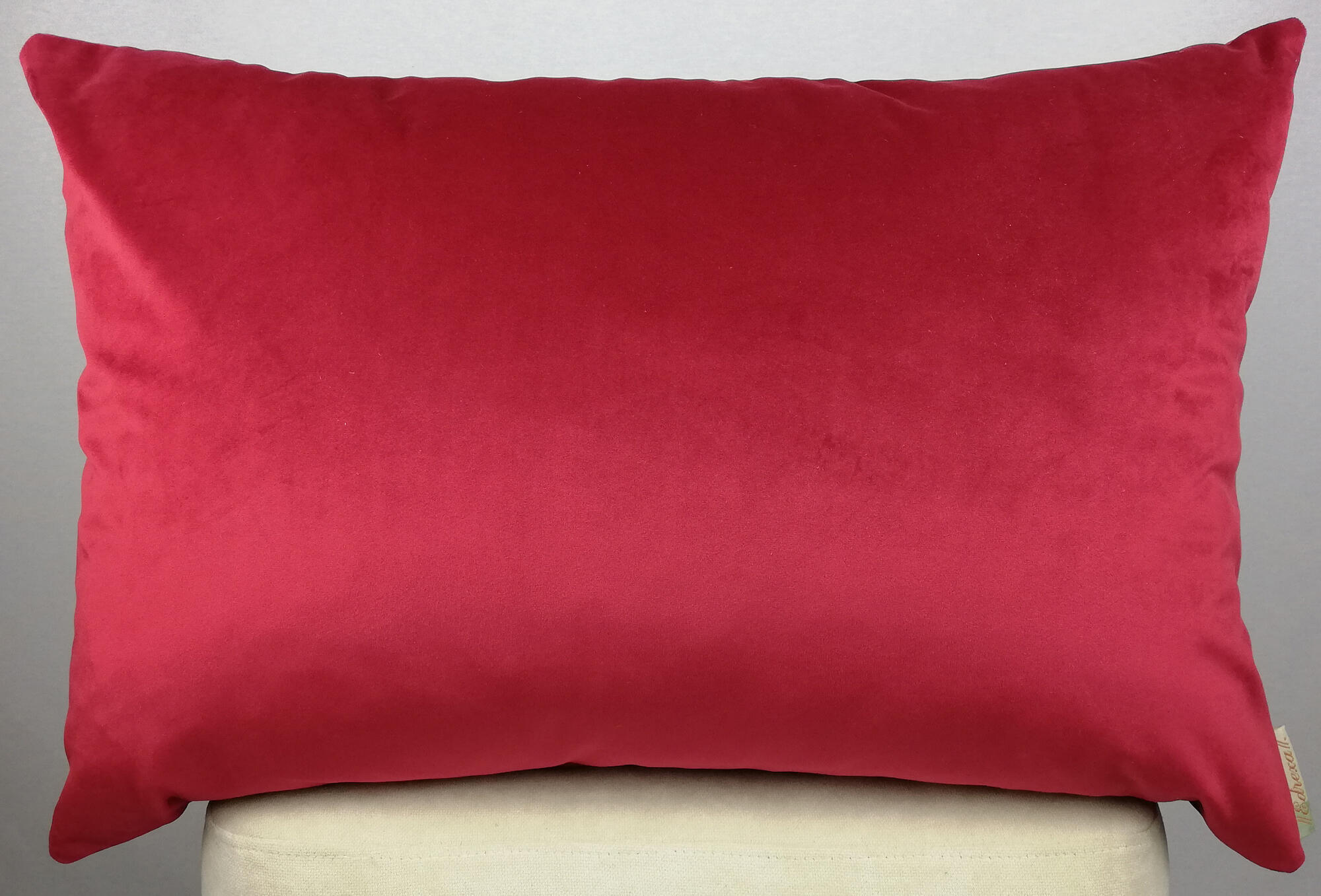 Cojín decorativo rivera poliéster rojo 40x60cm