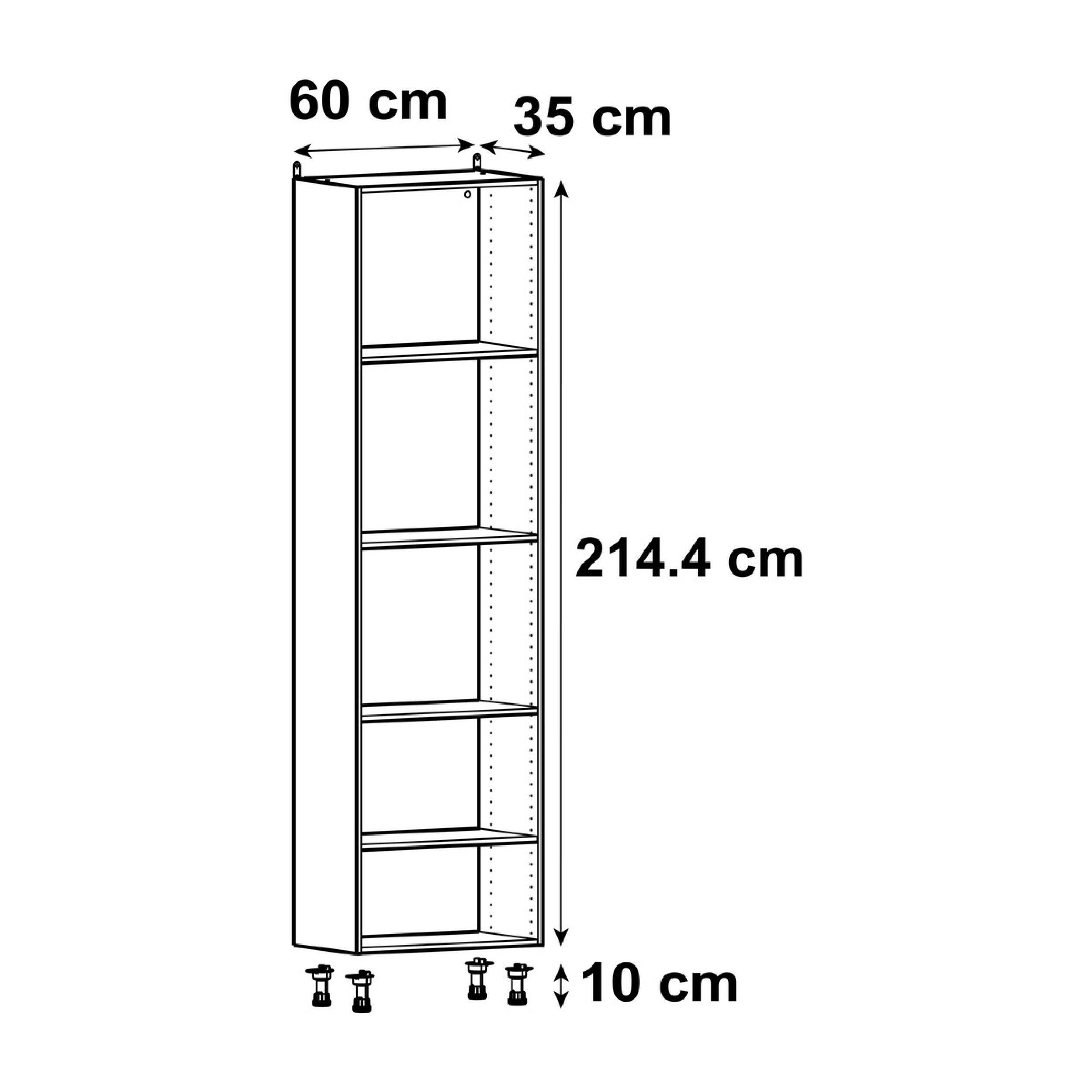 Mueble columna gris DELINIA ID H214.4 X L60 x P35 cm - 2