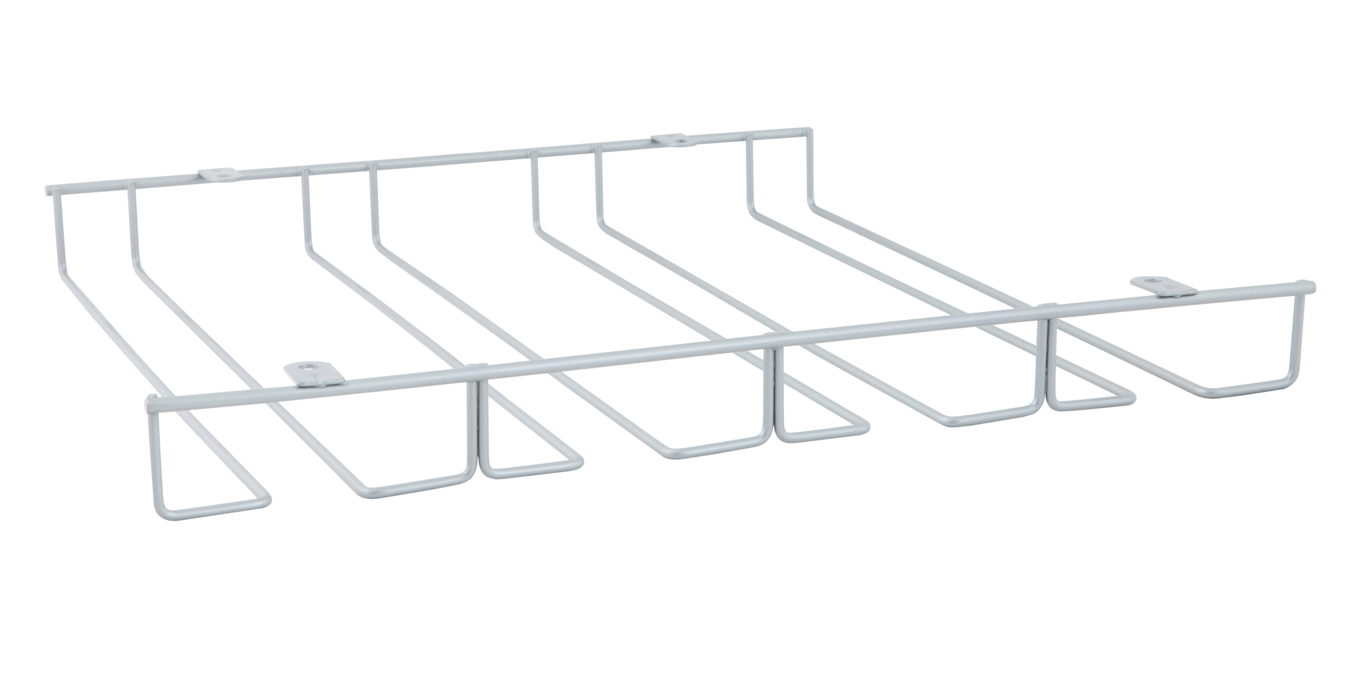 Escurrecopas para mueble de cocina bajo de acero color gris 36 x 4 x 29 cm