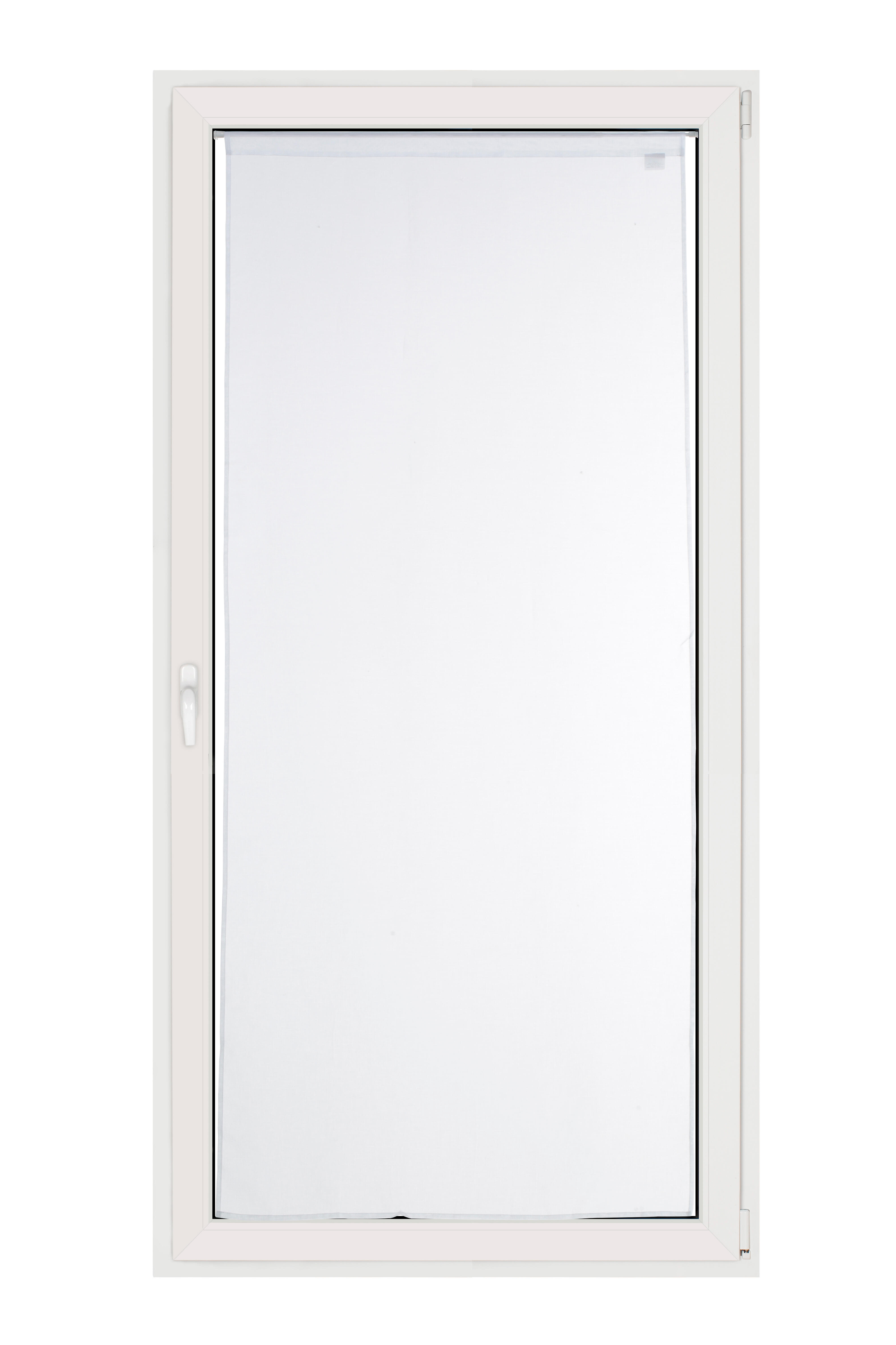 Visillo tendina pasabarras leo poliéster liso blanco jby de 90x210cm