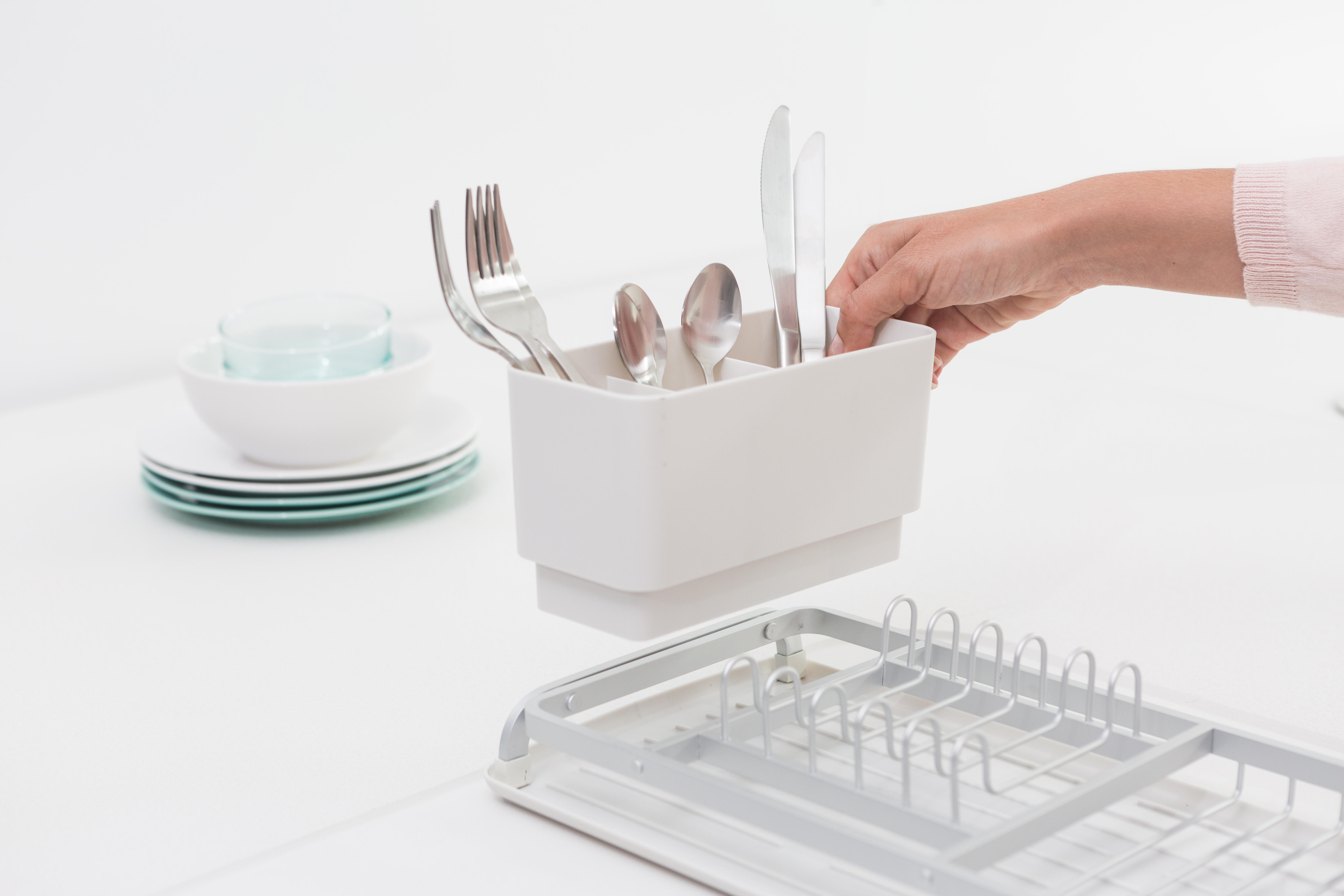 Égouttoir à vaisselle BRABANTIA aluminium gris clair 20 cm - 3