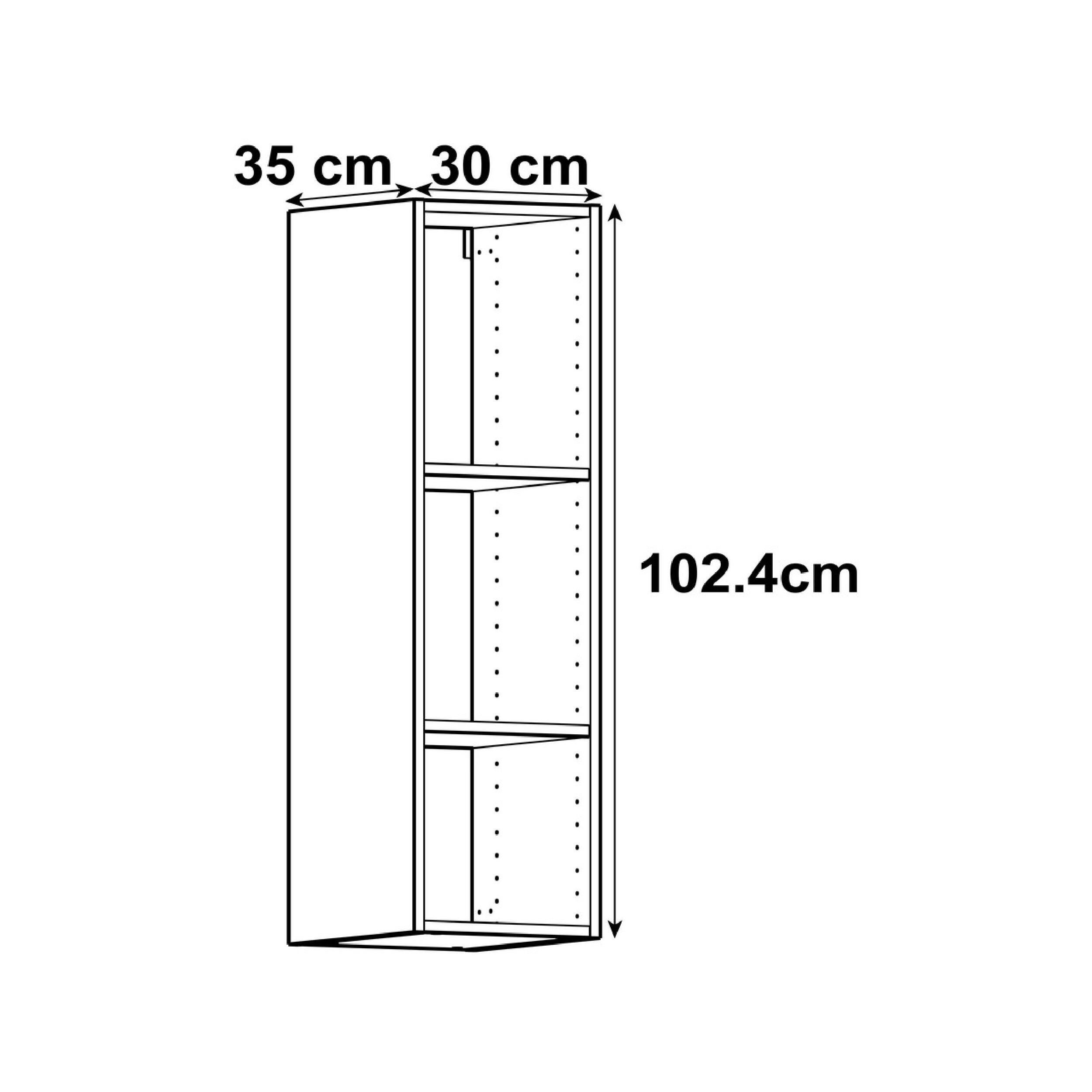 Módulo superior Delinia 30X35X103CM cinza - 3