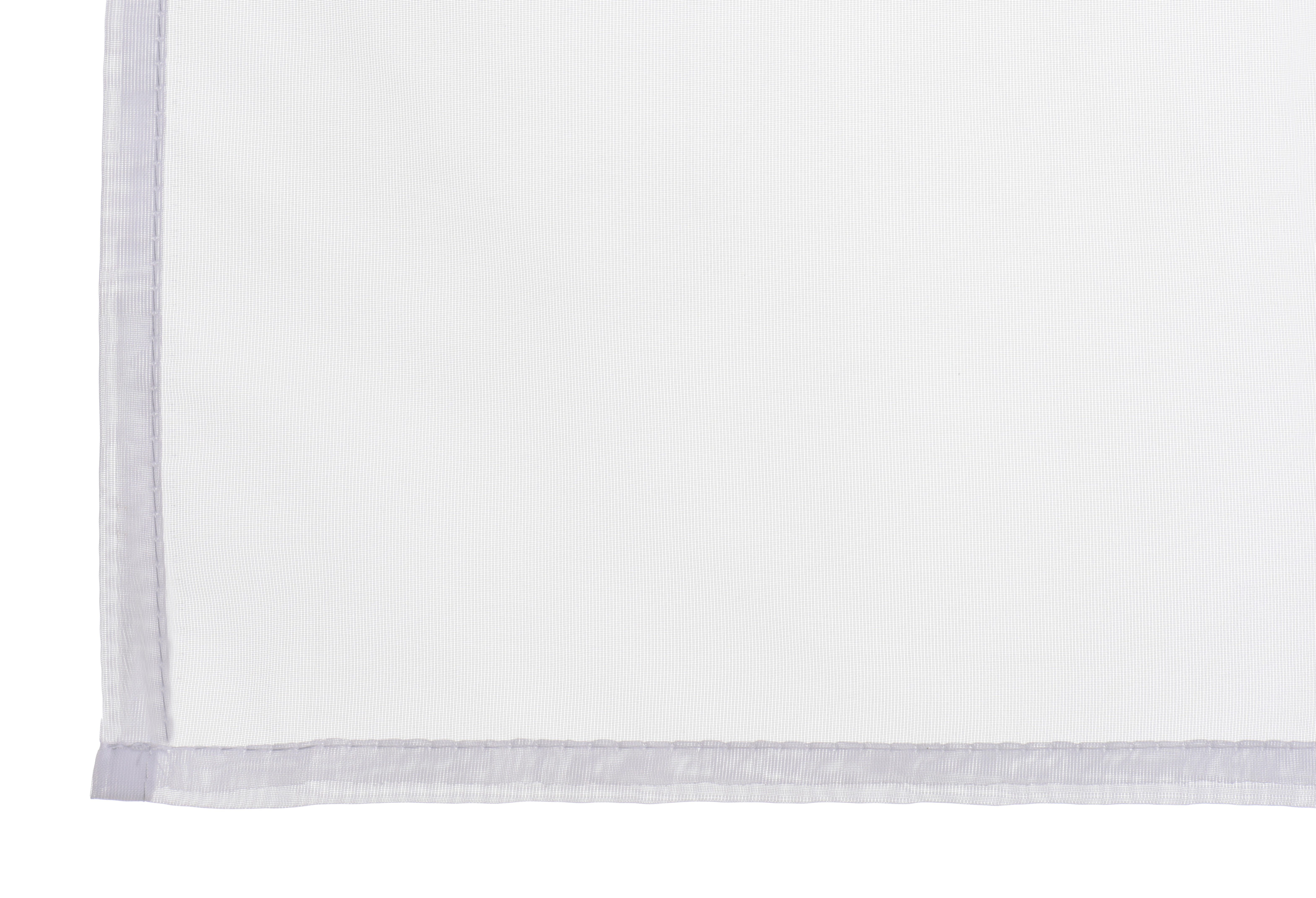 2 Visillos tendina pasabarras Idealis poliéster de 60x90cm liso blanco. Incluye cinta termoadhesiva - 4