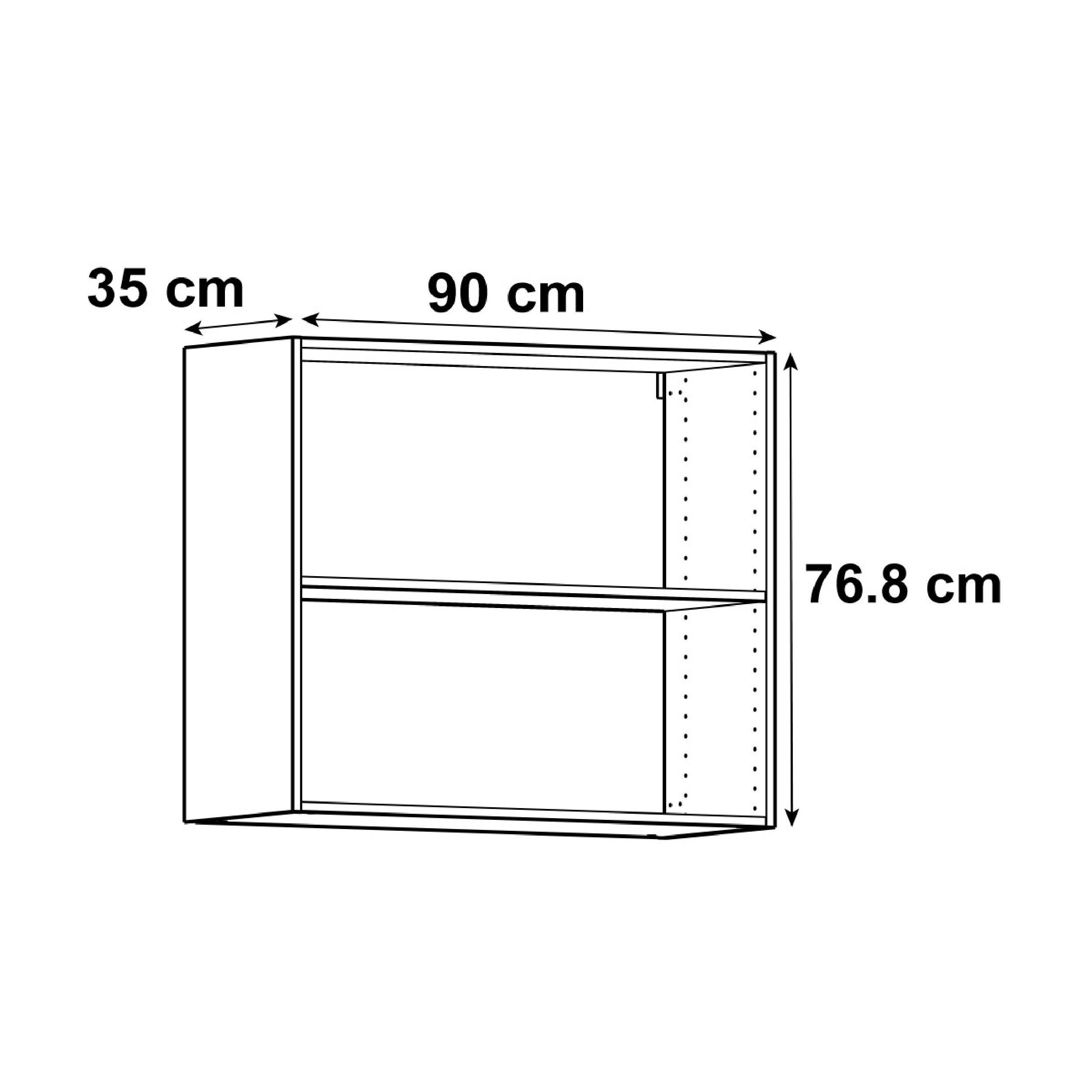 Módulo superior Delinia 90X35X77CM cinza - 5