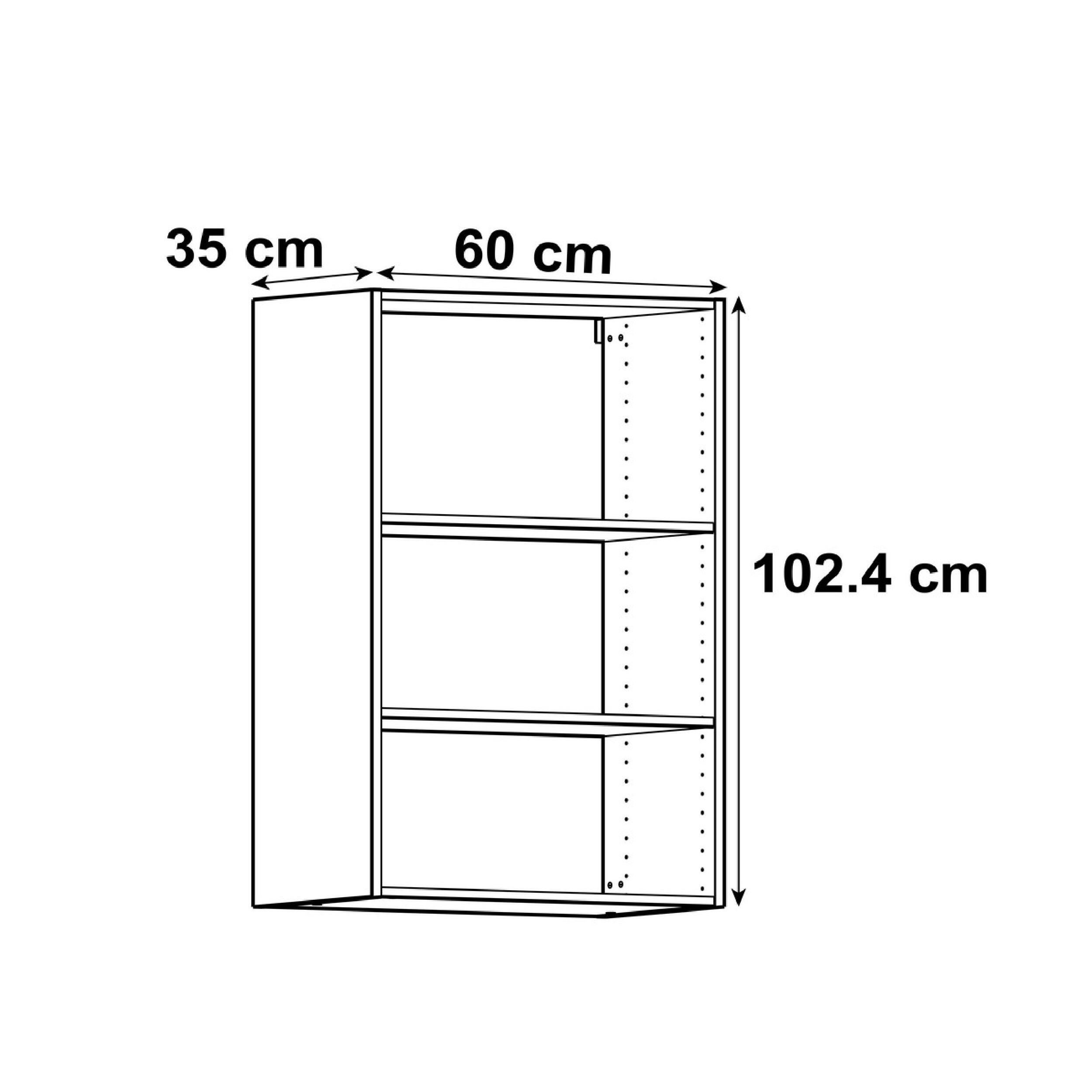 Módulo superior Delinia 60 x 35 x 103 cm branco - 4