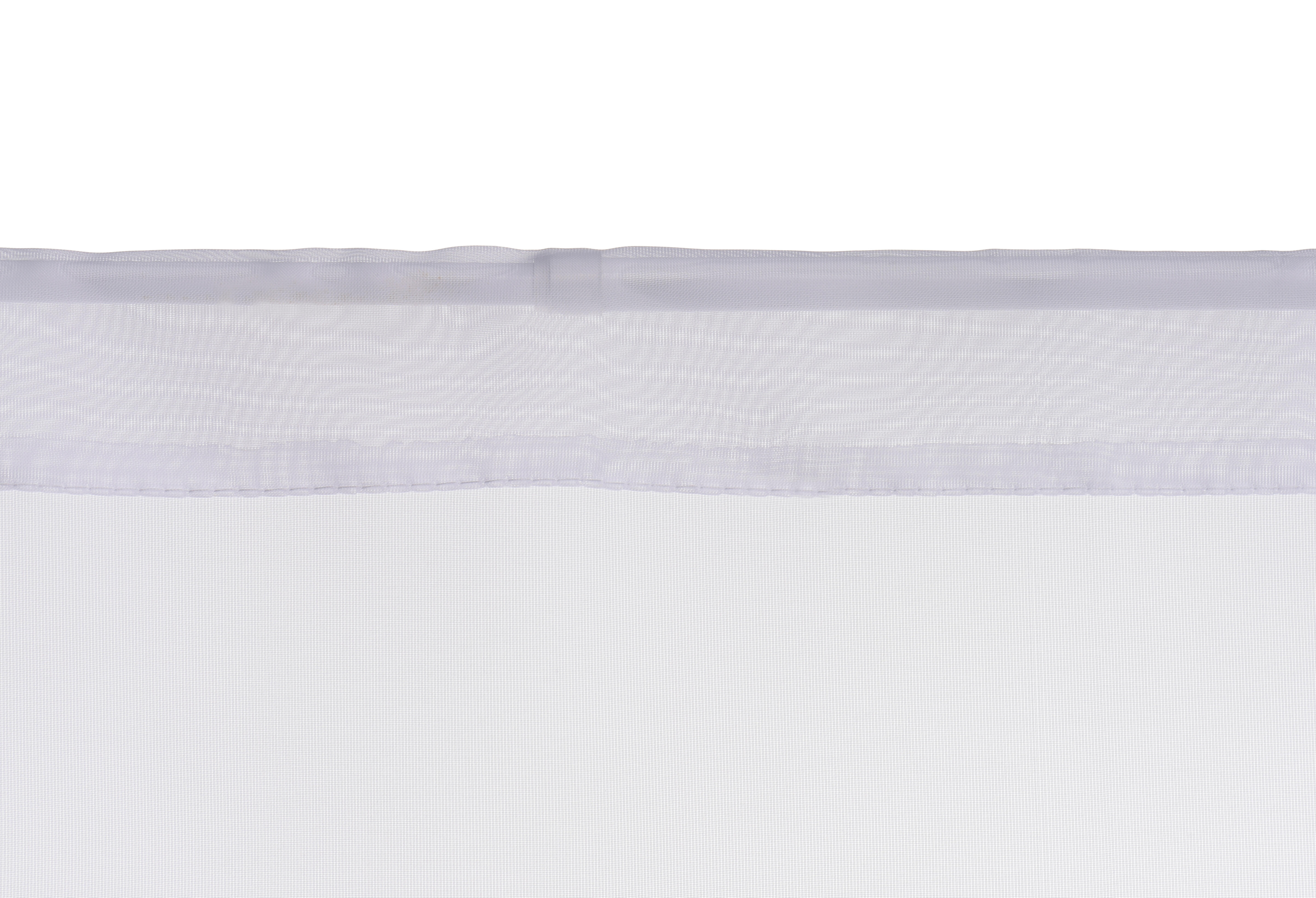 2 Visillos tendina pasabarras Idealis poliéster de 60x90cm liso blanco. Incluye cinta termoadhesiva - 6