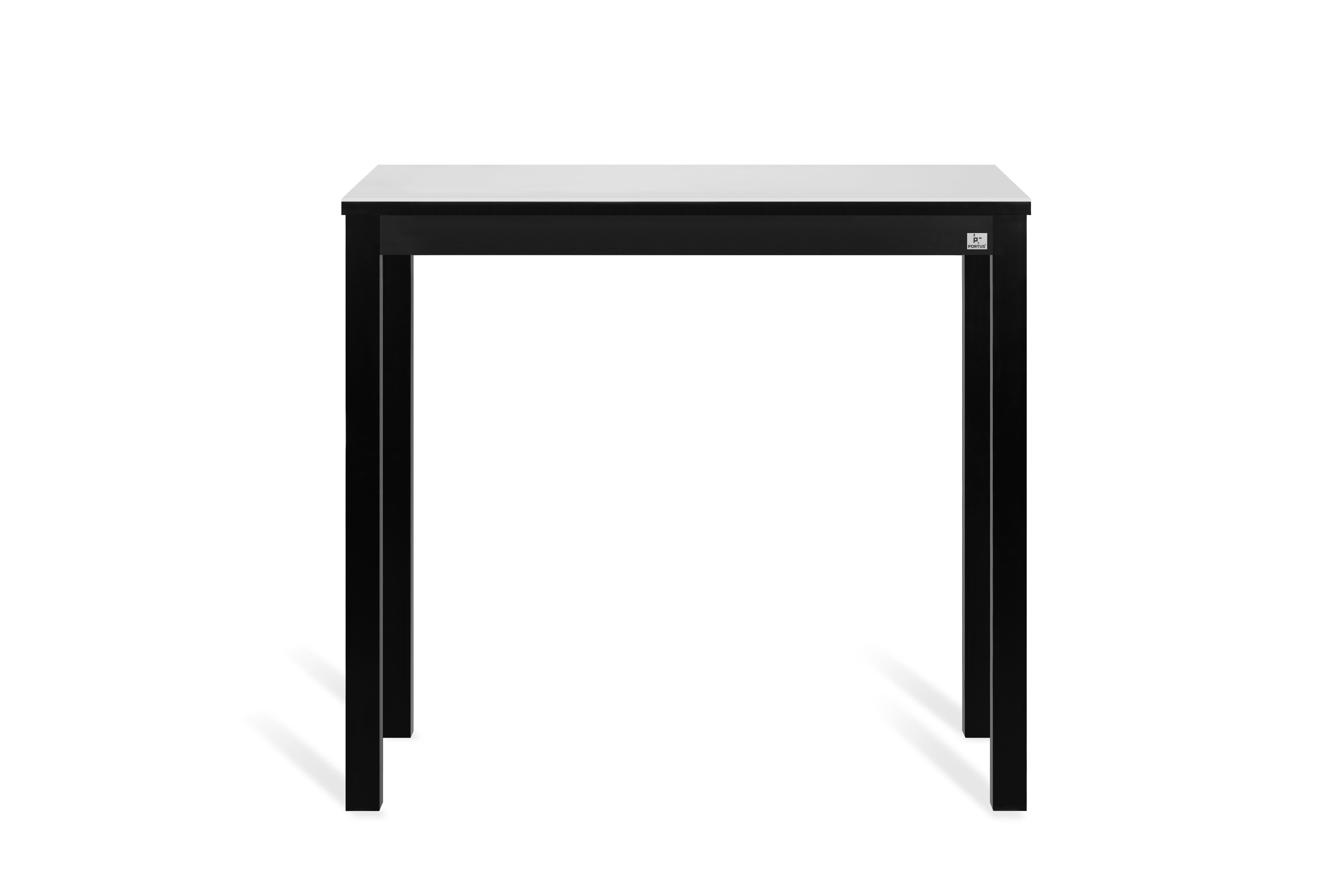 Mesa bar fija 100x60 orla natural con tablero dekton blanco zenith
