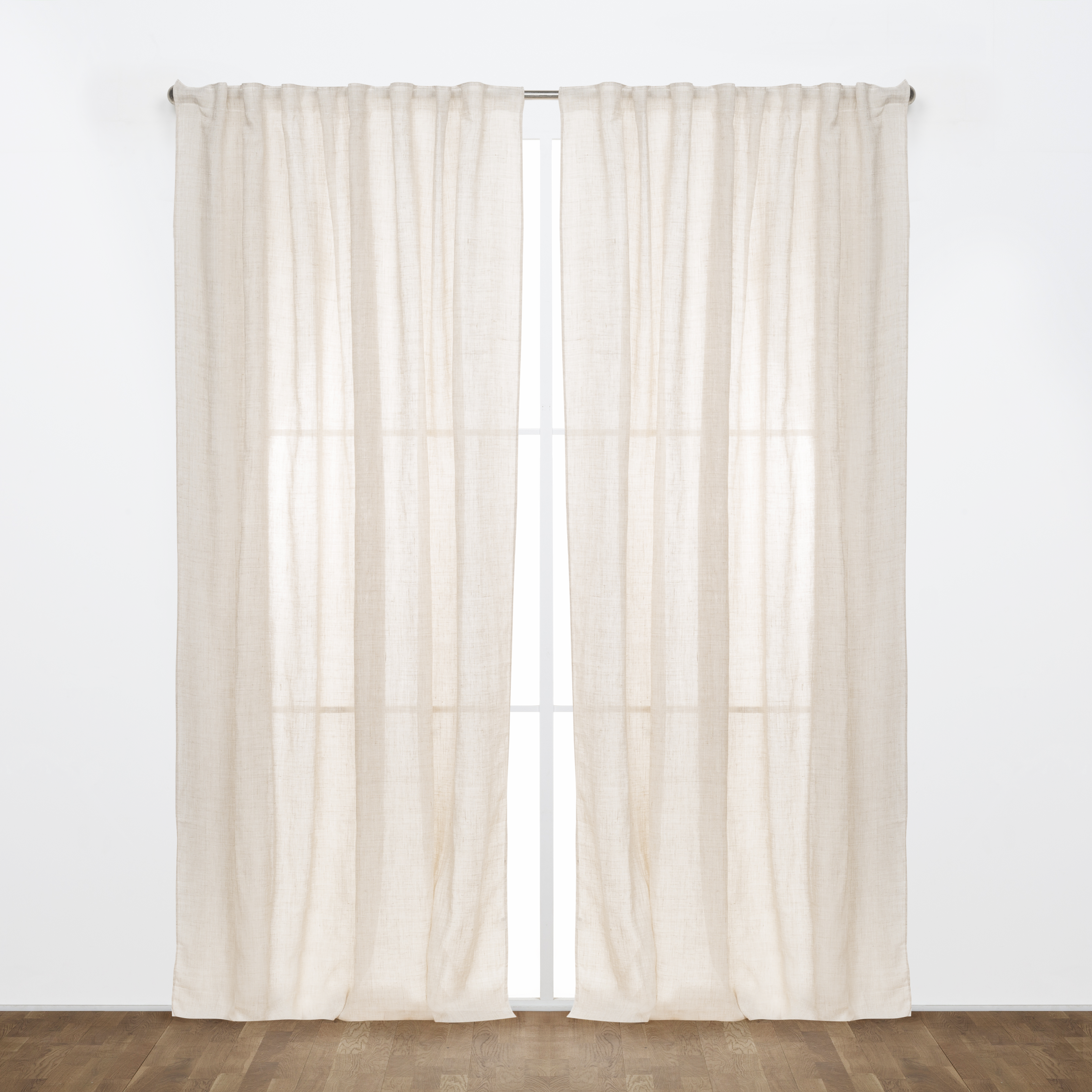 Tenda INSPIRE Taylor beige, fettuccia e passanti nascosti 200x270 cm - 3