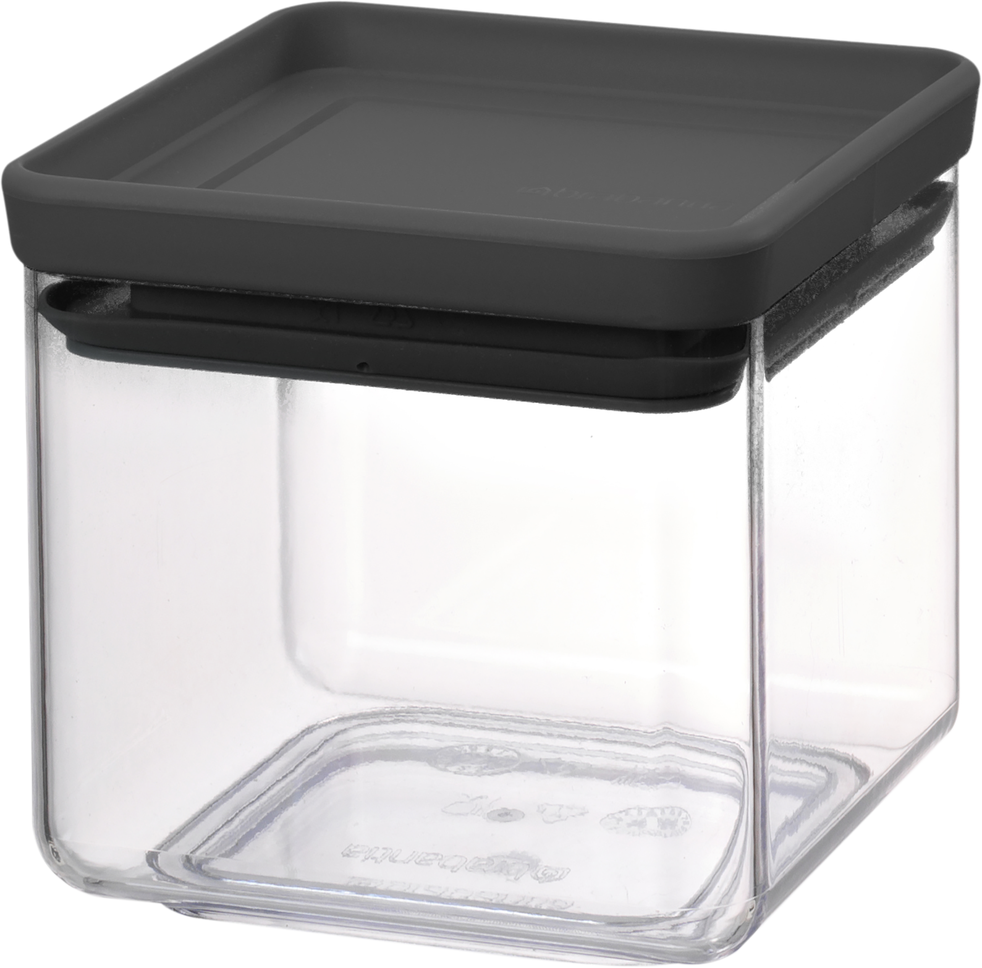 Bote de cocina pequeño apilable tapa gris oscuro brabantia