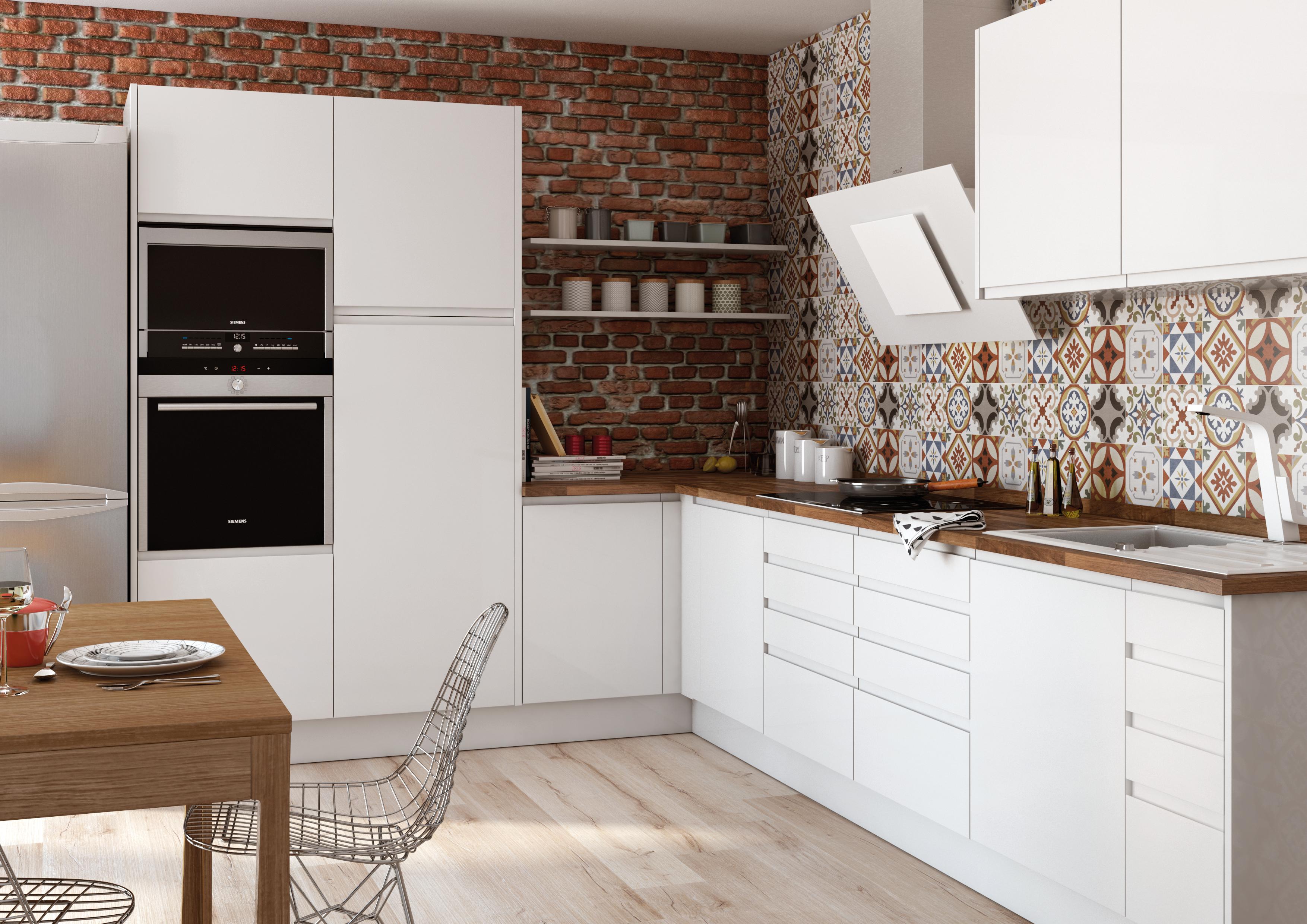 Frente gaveta de cozinha Delinia Tokyo 90X26 cm branco brilho - 8