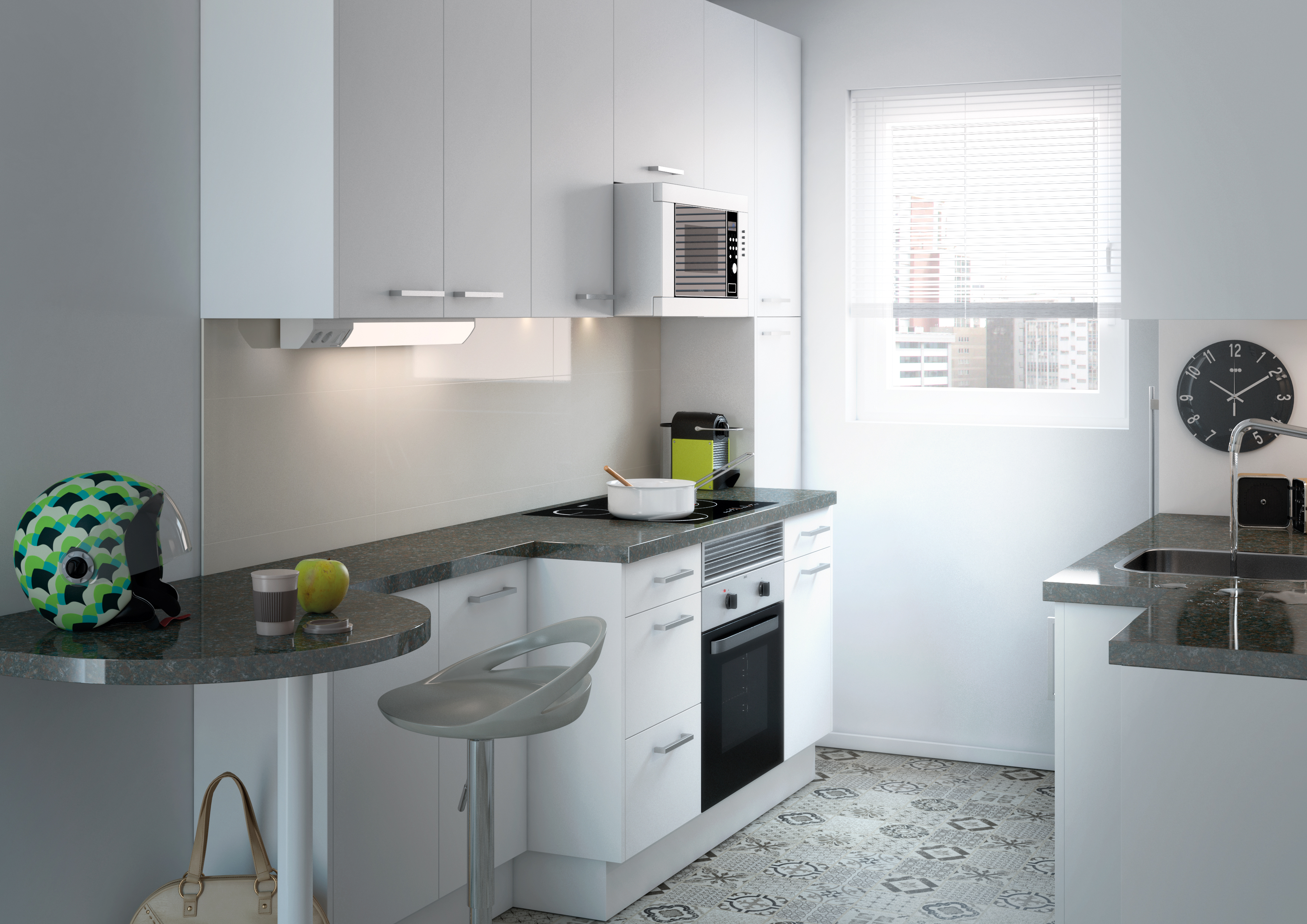 Porta de cozinha Delinia Atenas 30X77 cm branco mate - 3