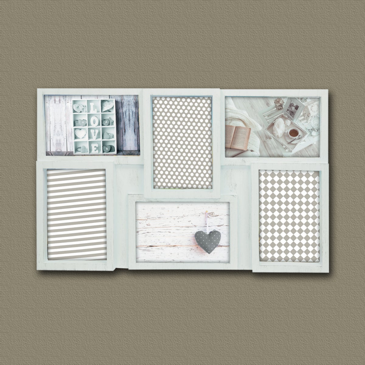Cornice World, bianco misure 44 x 28 cm per 6 fotografie - 3