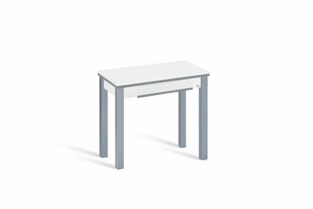 Mesa de cocina extensible madera MATIS de 40 a 80 cm blanco