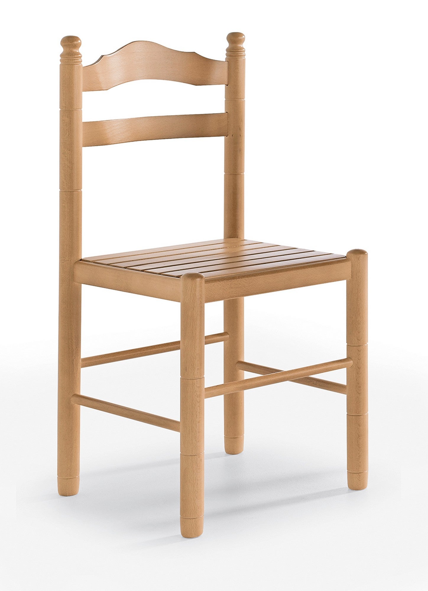 Silla monica barnizado natural asiento tablilla natural