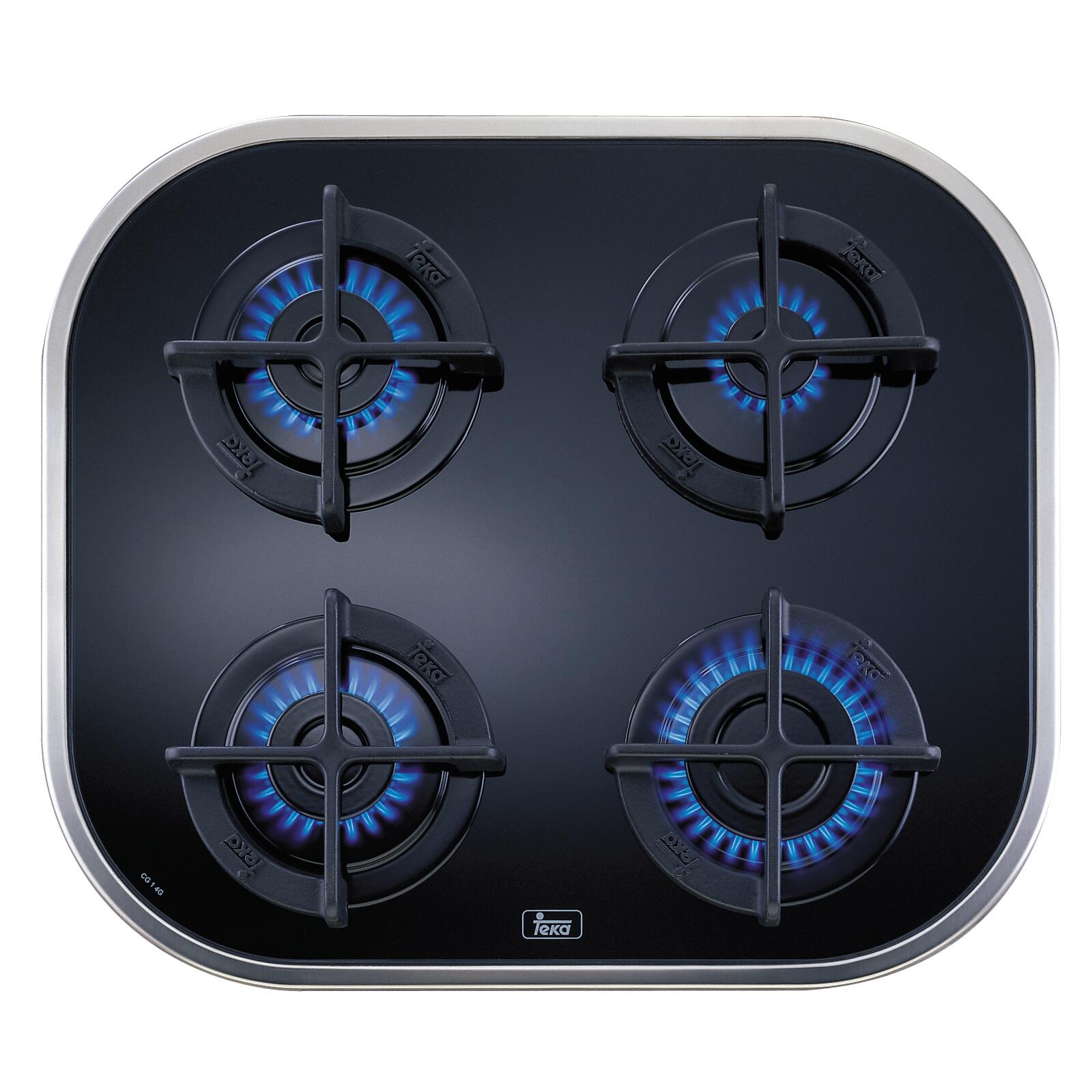 Placa de gas TEKA CG.1 4G AI AL NAT 4 zonas de cocción metano 60 cm ...