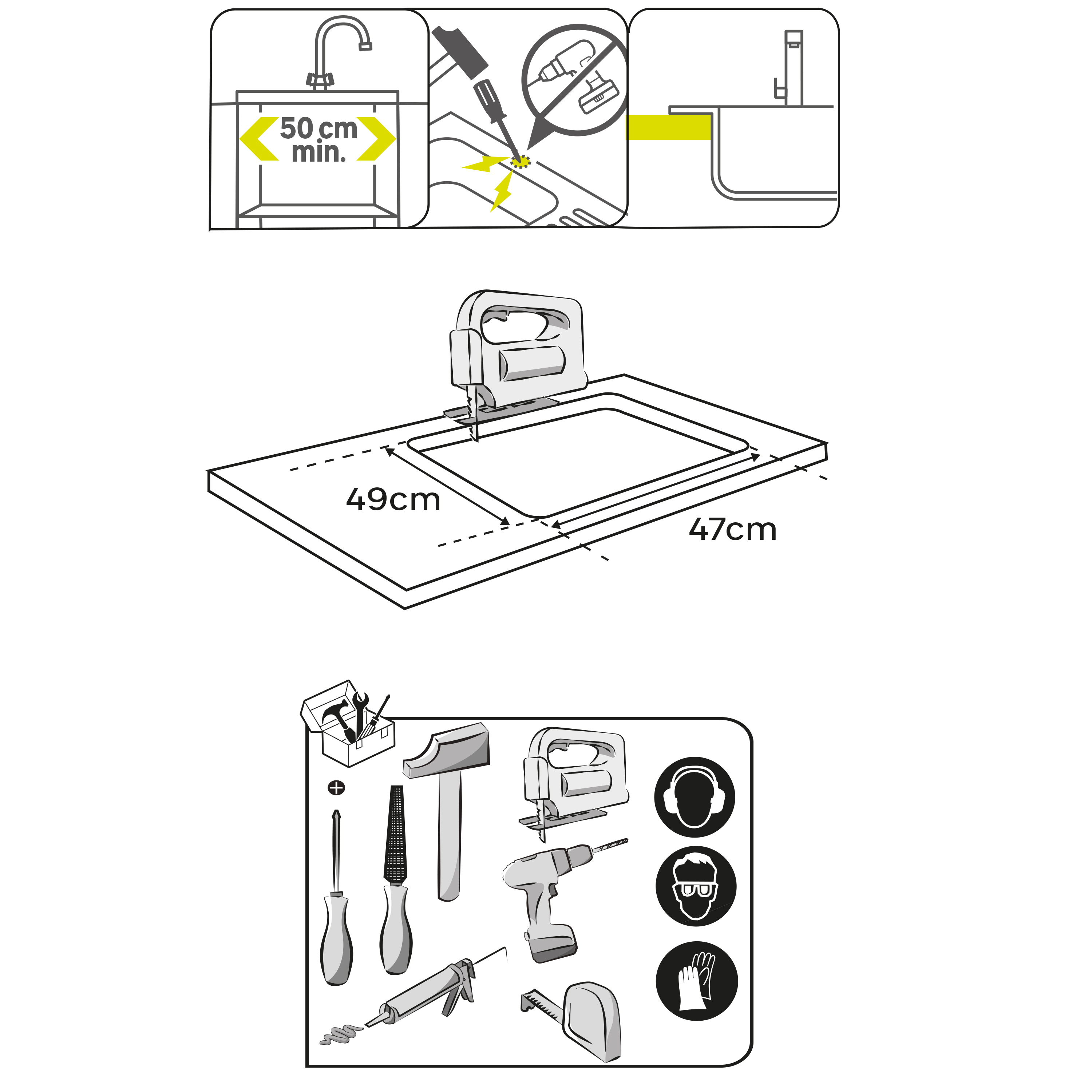 Lava-louça delinia onega 51x49cm branco - 10