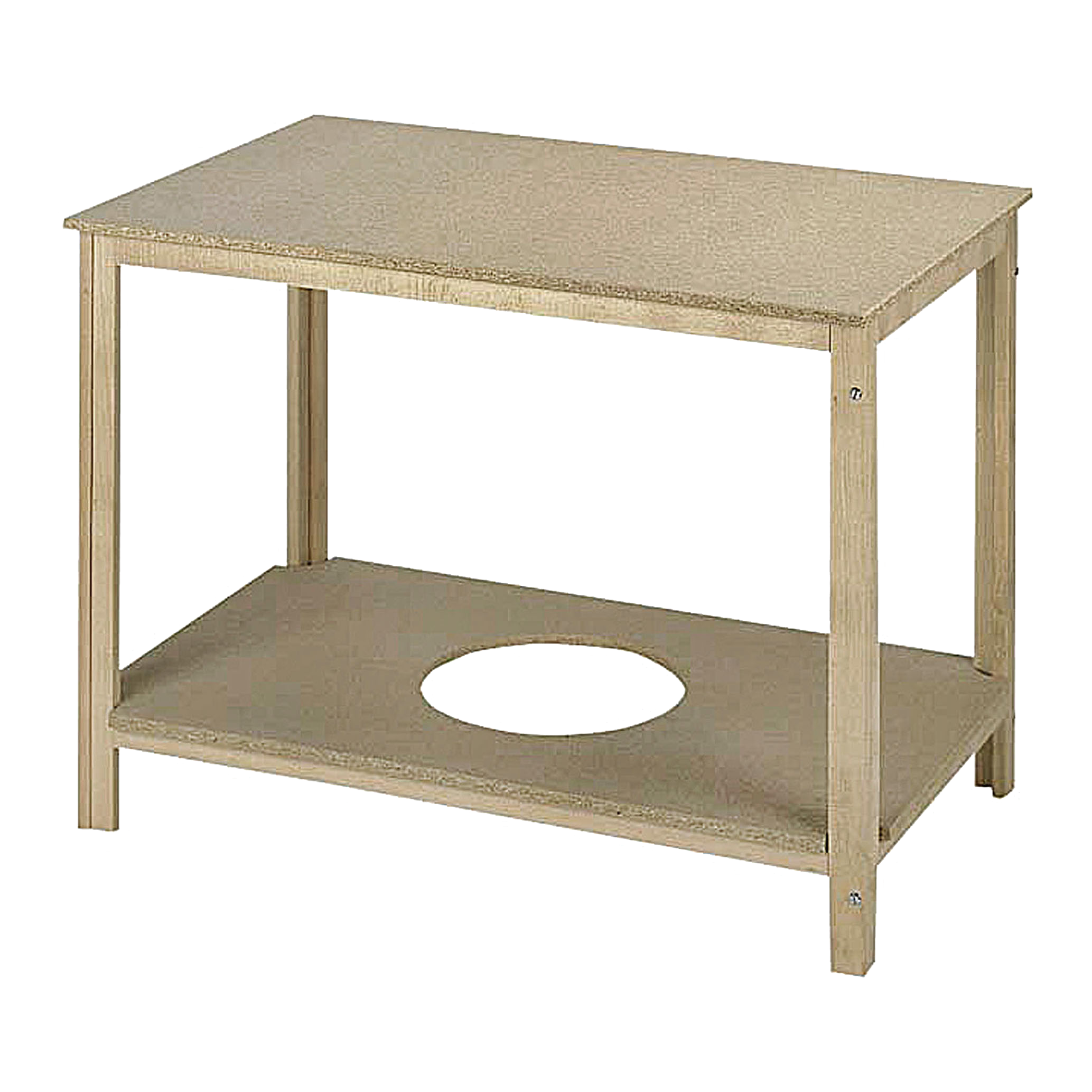 Mesa fija rectangular de madera de 102x65 cm beige