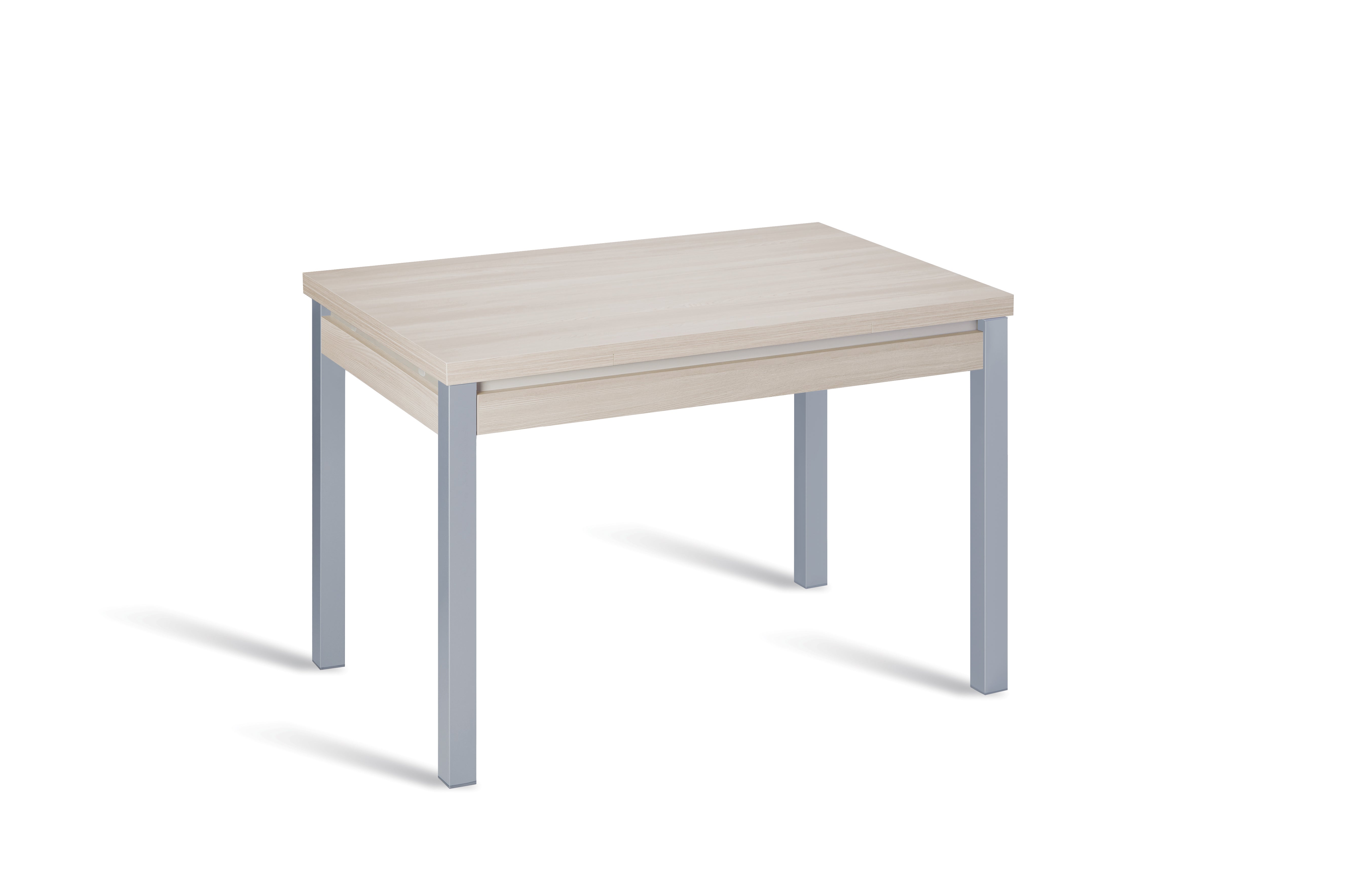 Mesa de cocina extensible madera olmo de 100 a 160 cm beige