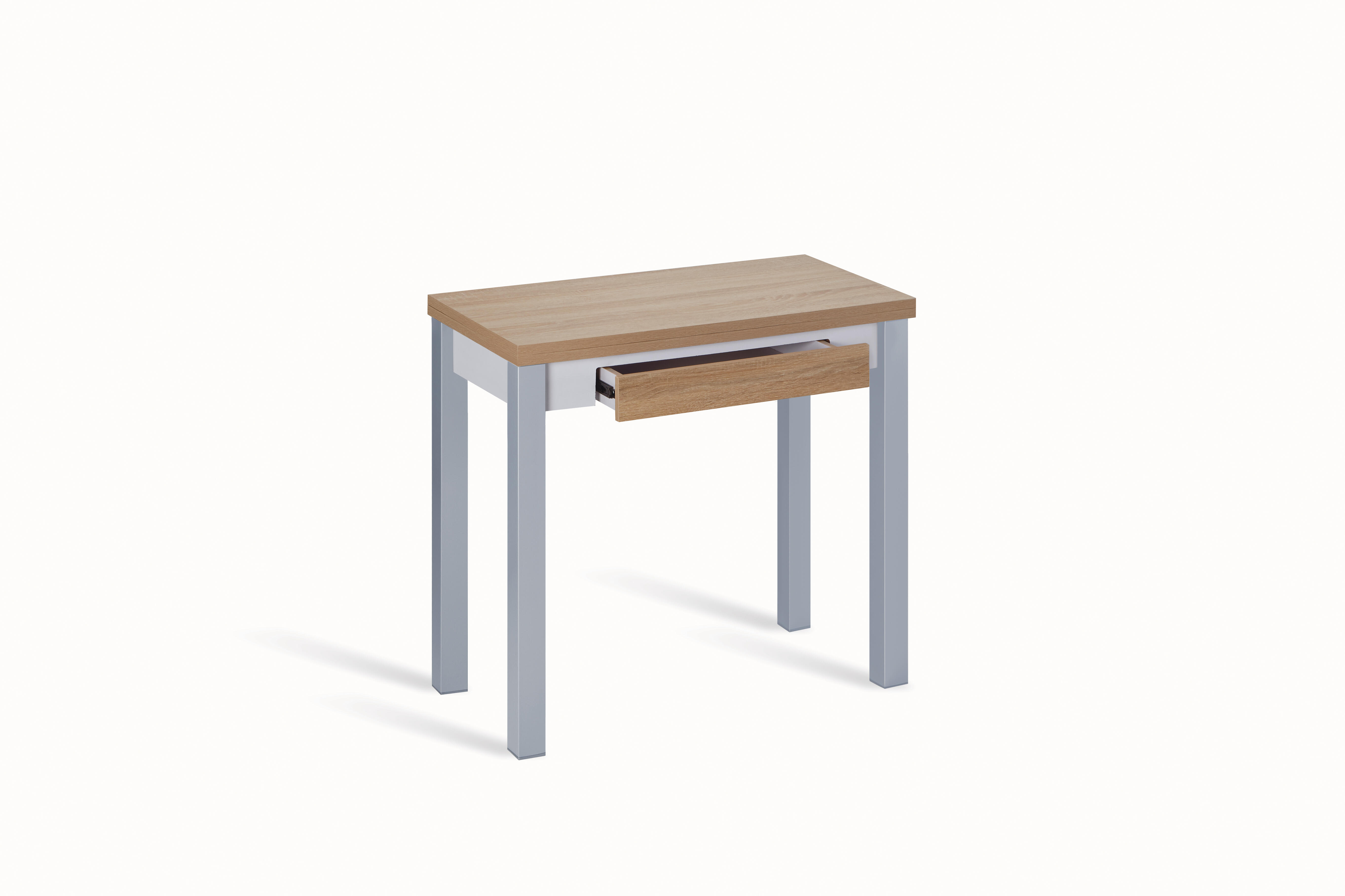 Mesa de cocina extensible madera livro de 40 a 80 cm beige