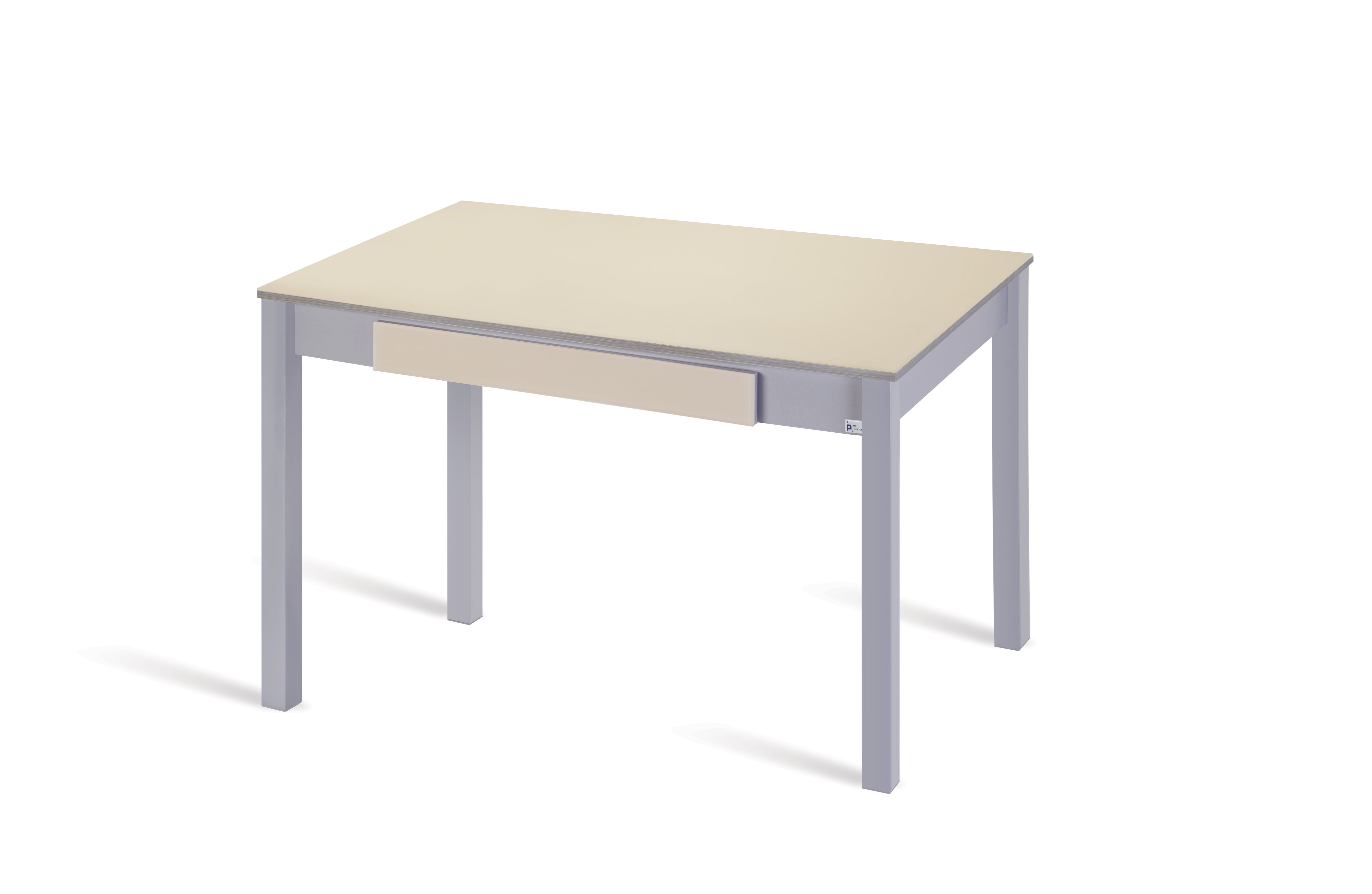 Mesa de cocina fija salsa 110x70 cristal beige mate