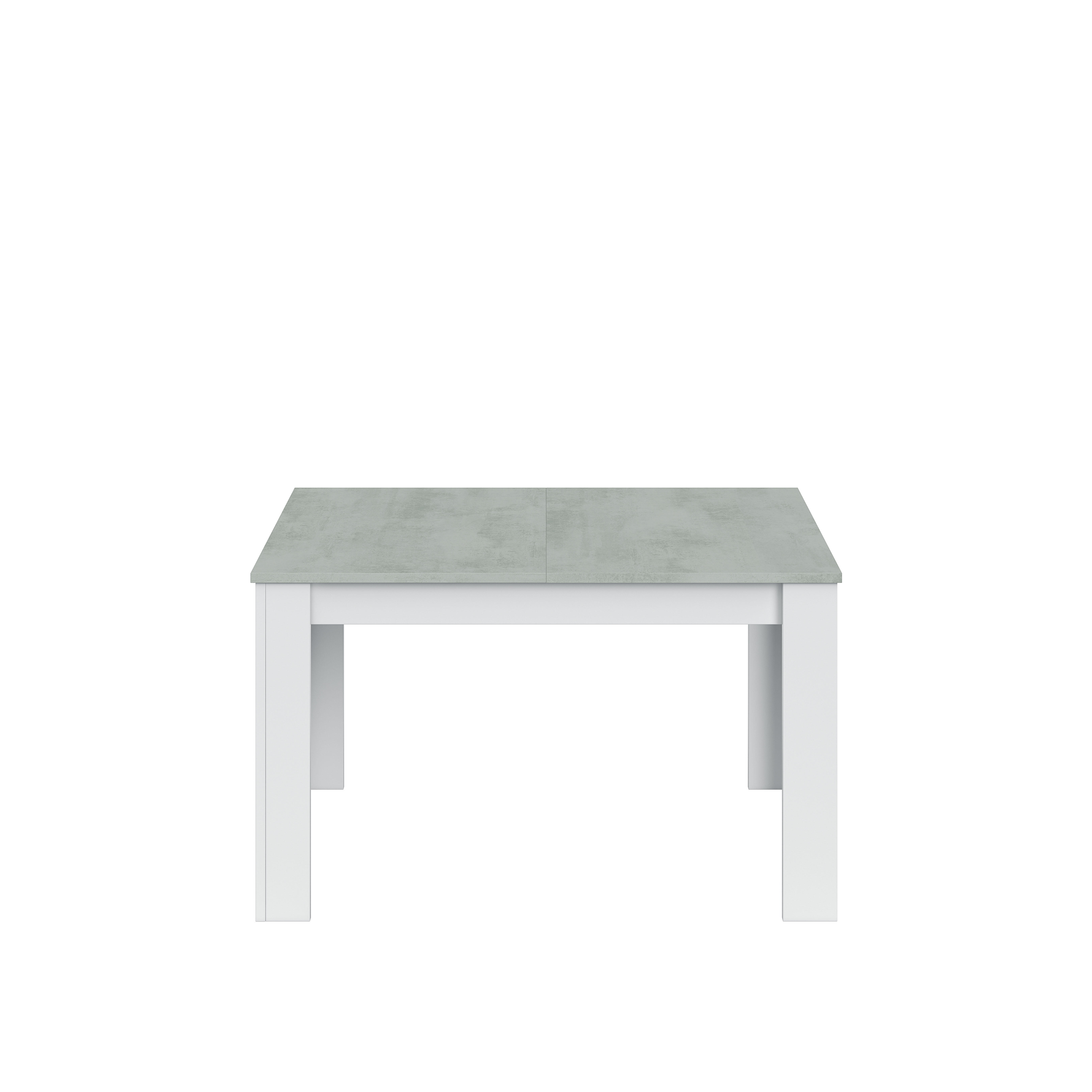 Mesa de comedor exten Kendra blanco cemento 190x78x90cm (largo máx.xaltoxancho) - 6