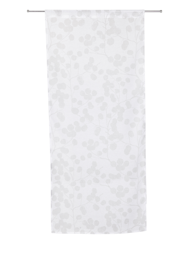 Visillo tendina pasabarras Empreinte poliéster de 60x120cm flor blanco