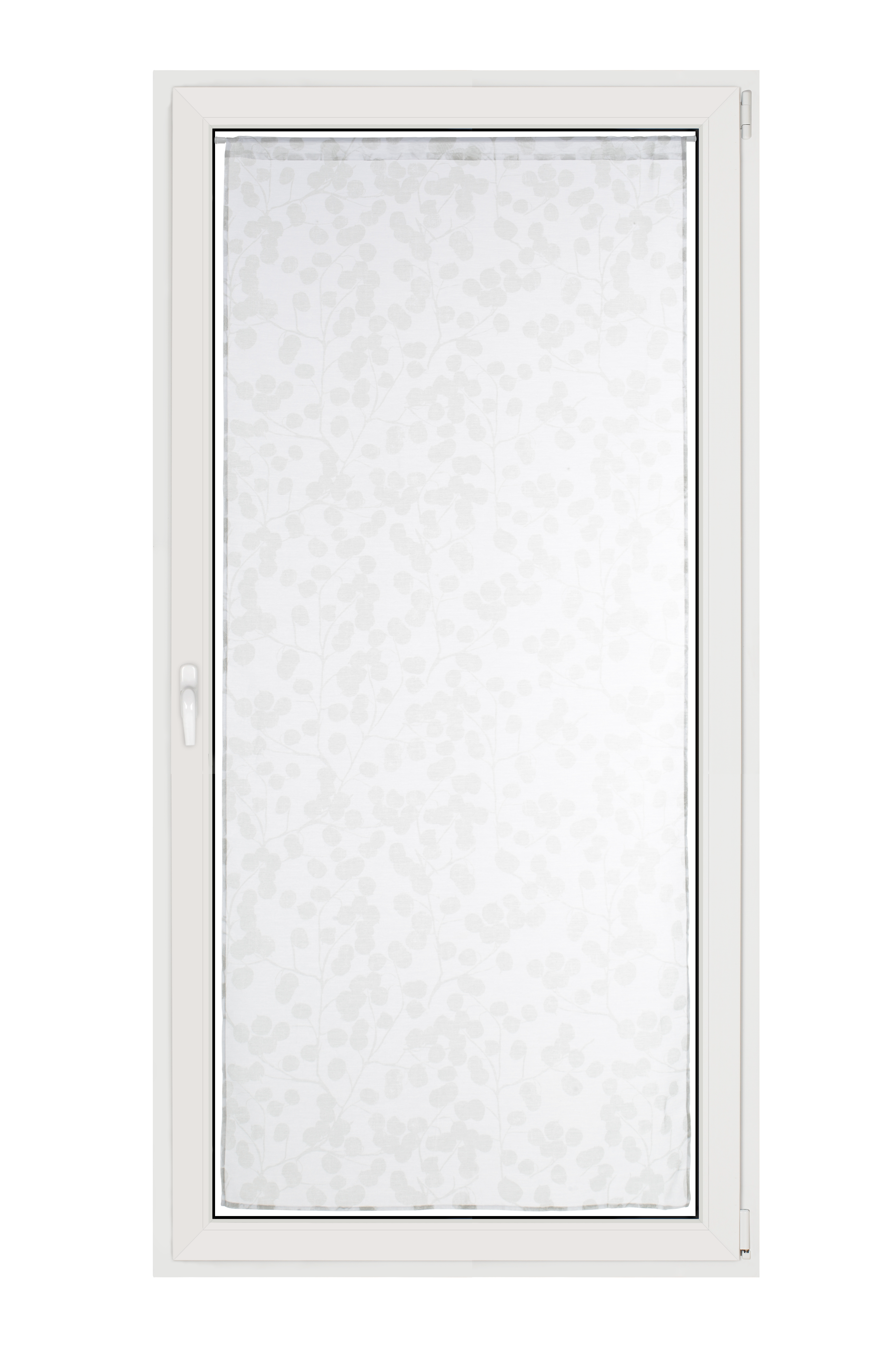 Visillo tendina pasabarras empreinte liso blanco de 90x210cm