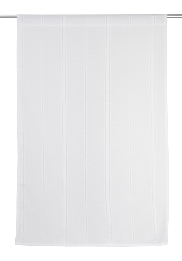 2 Visillos tendina pasabarras Natchik poliéster liso blanco de 60x90cm
