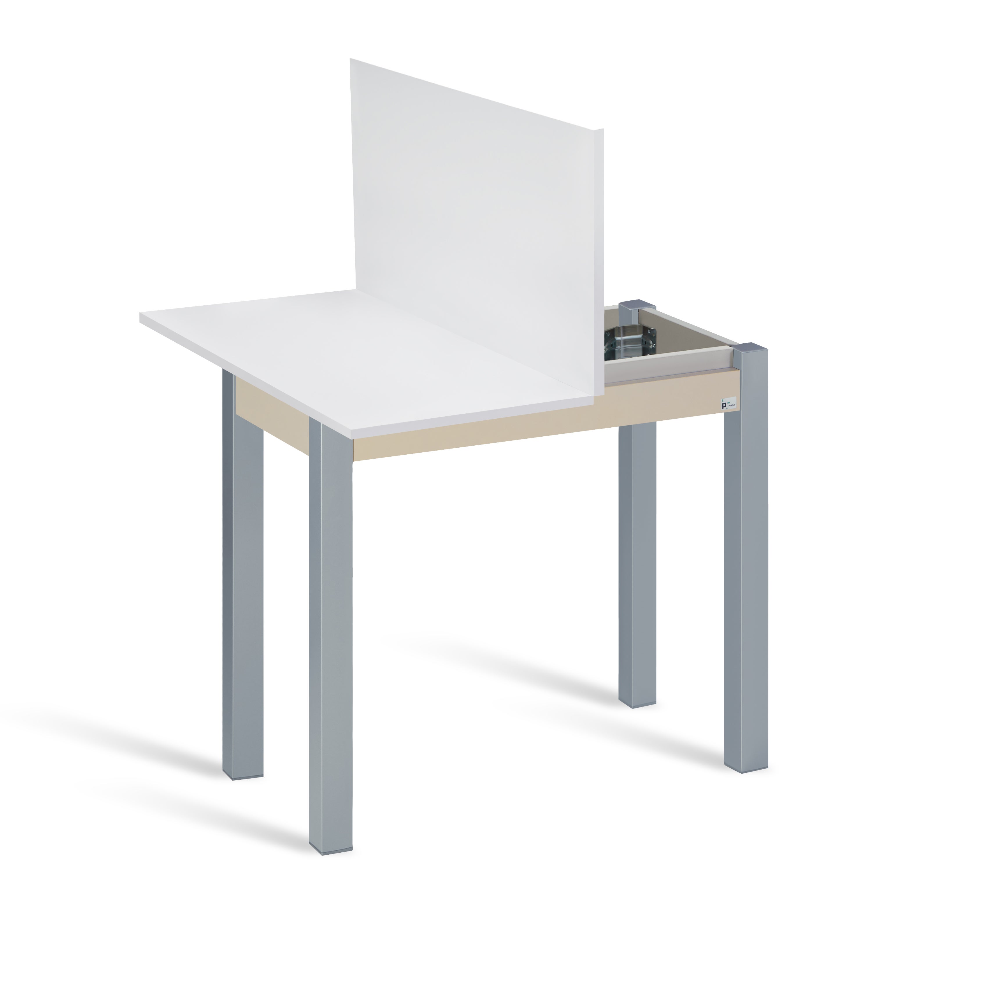 Mesa de cocina extensible madera book de 40 a 80 cm blanco