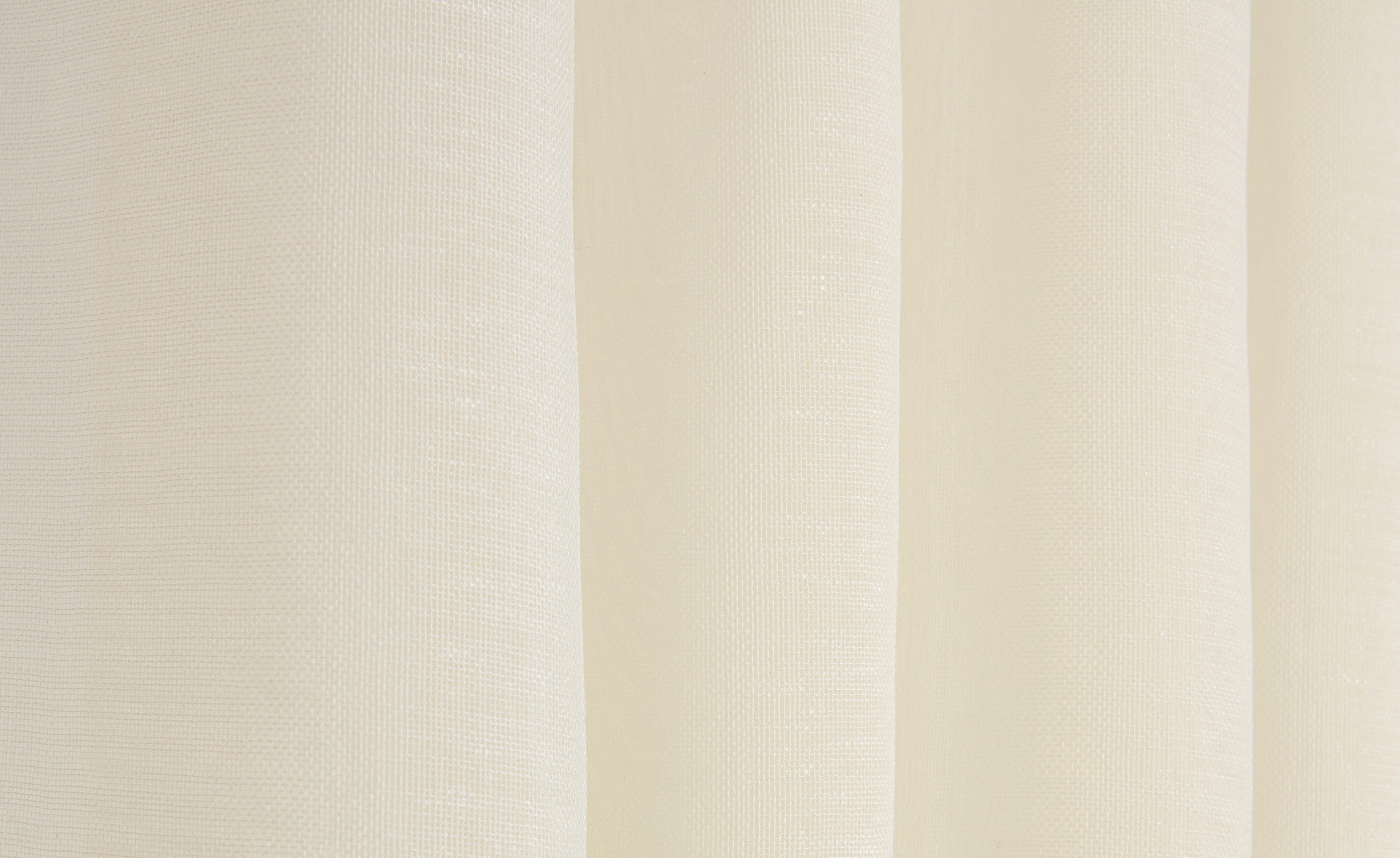 Cortinado translúcido fita franzir e/ou presilha Zephyr 280x300cm marfim - 6