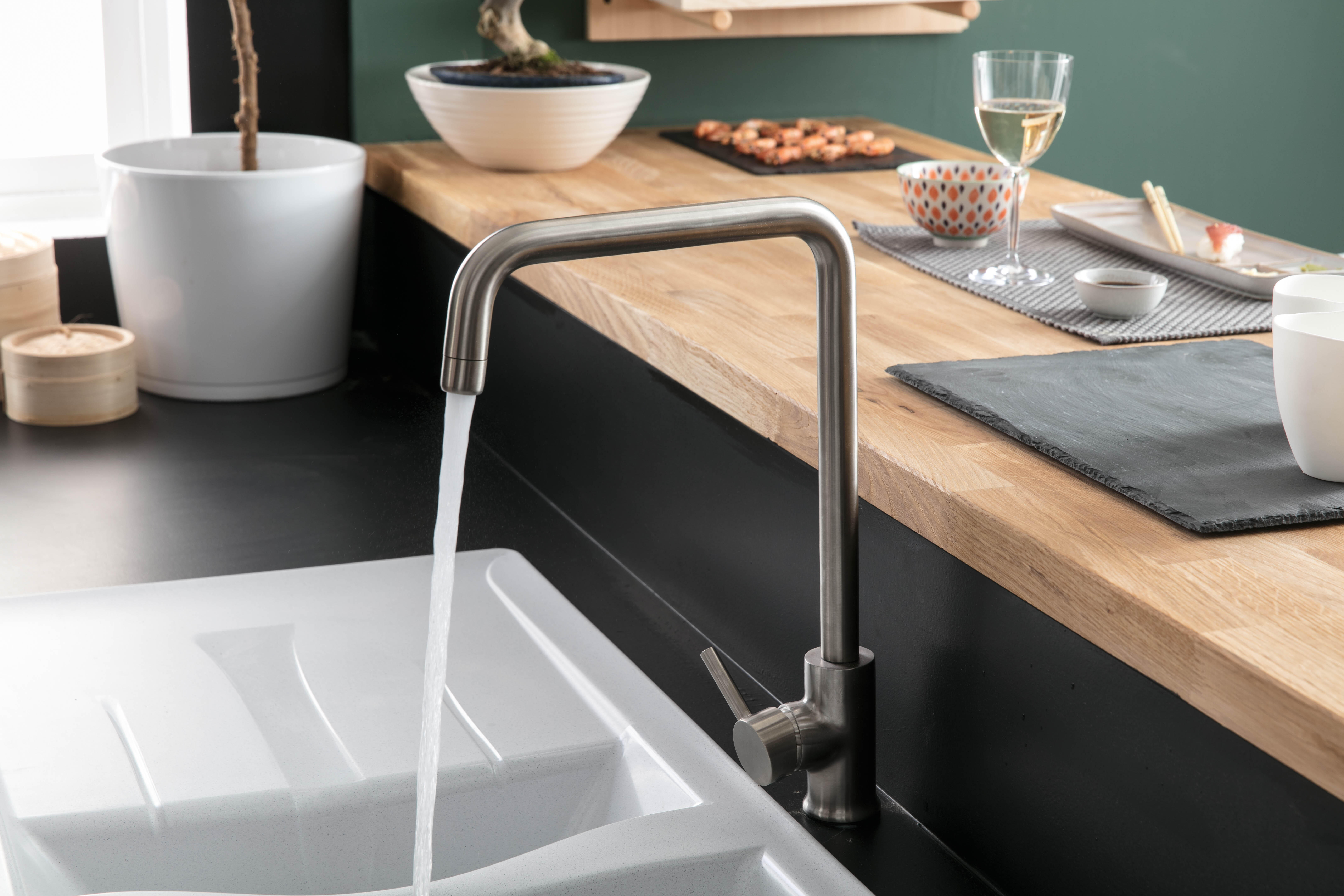 Encimera de cocina madera maciza Roble mate 250x65 cm espesor 38mm - 10