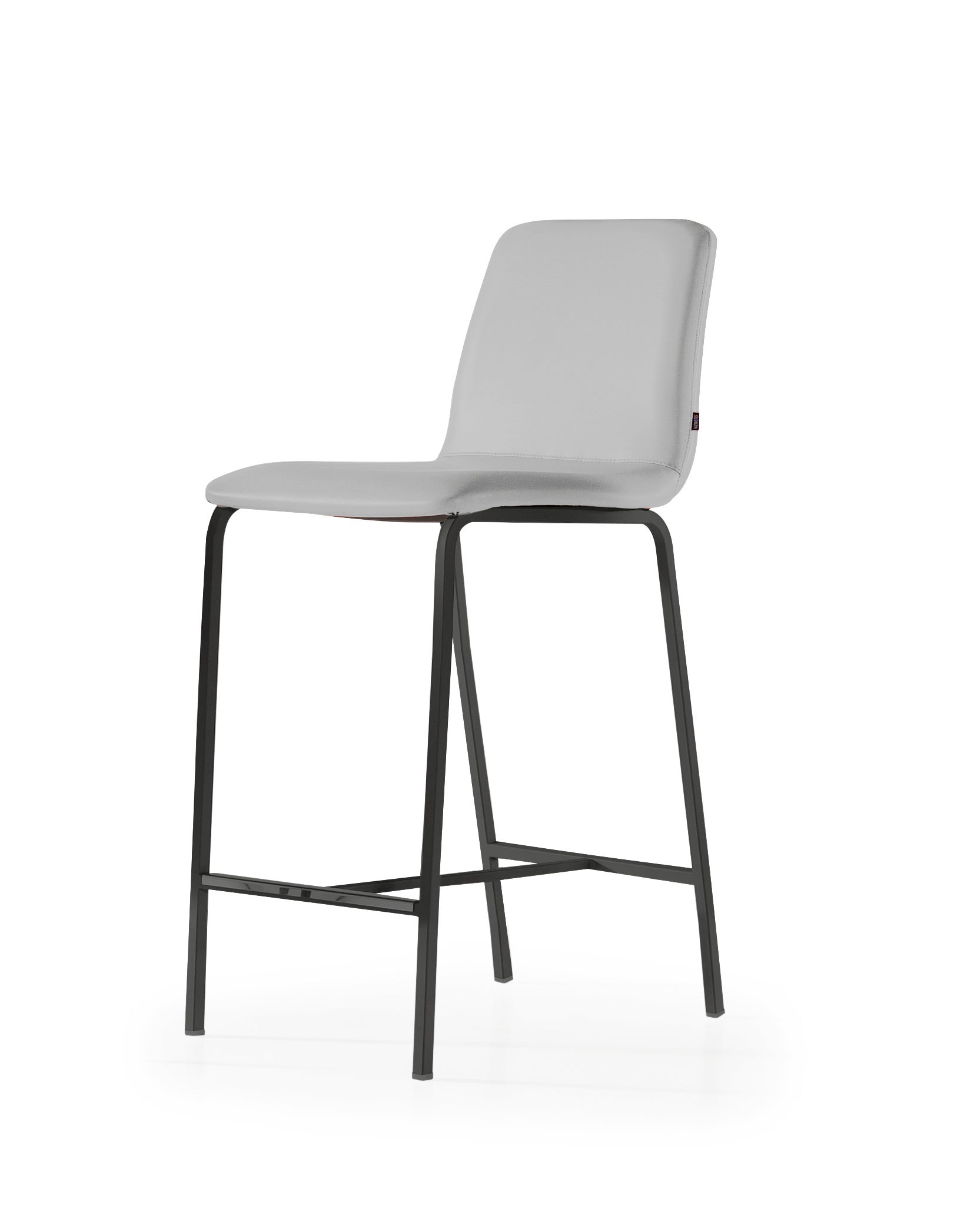 Tab. lea soft medium polipiel grain gris-negro
