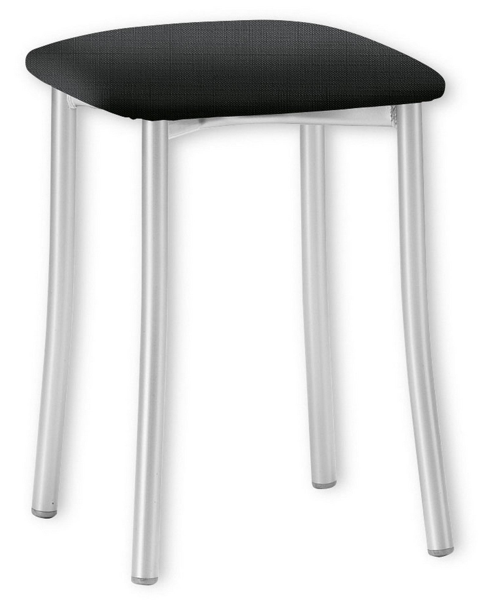 Taburete bajo cocina kopa armazon aluminio asiento michigan negro