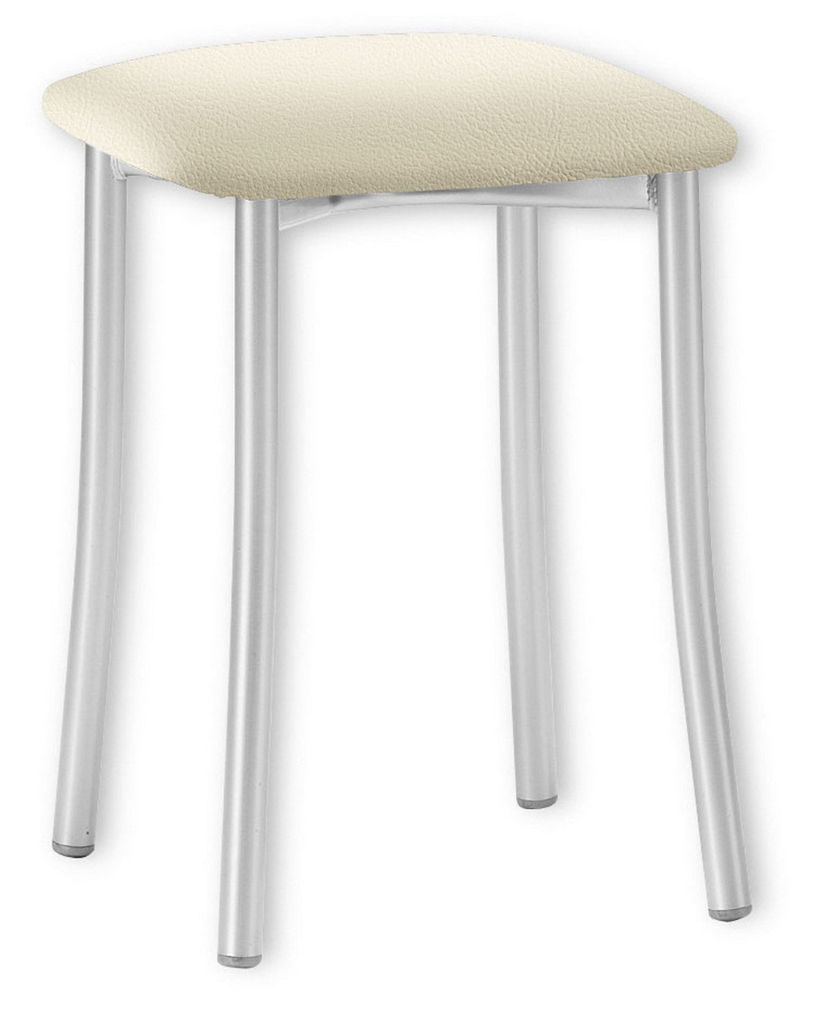 Taburete bajo cocina kopa armazon aluminio asiento silver sisal