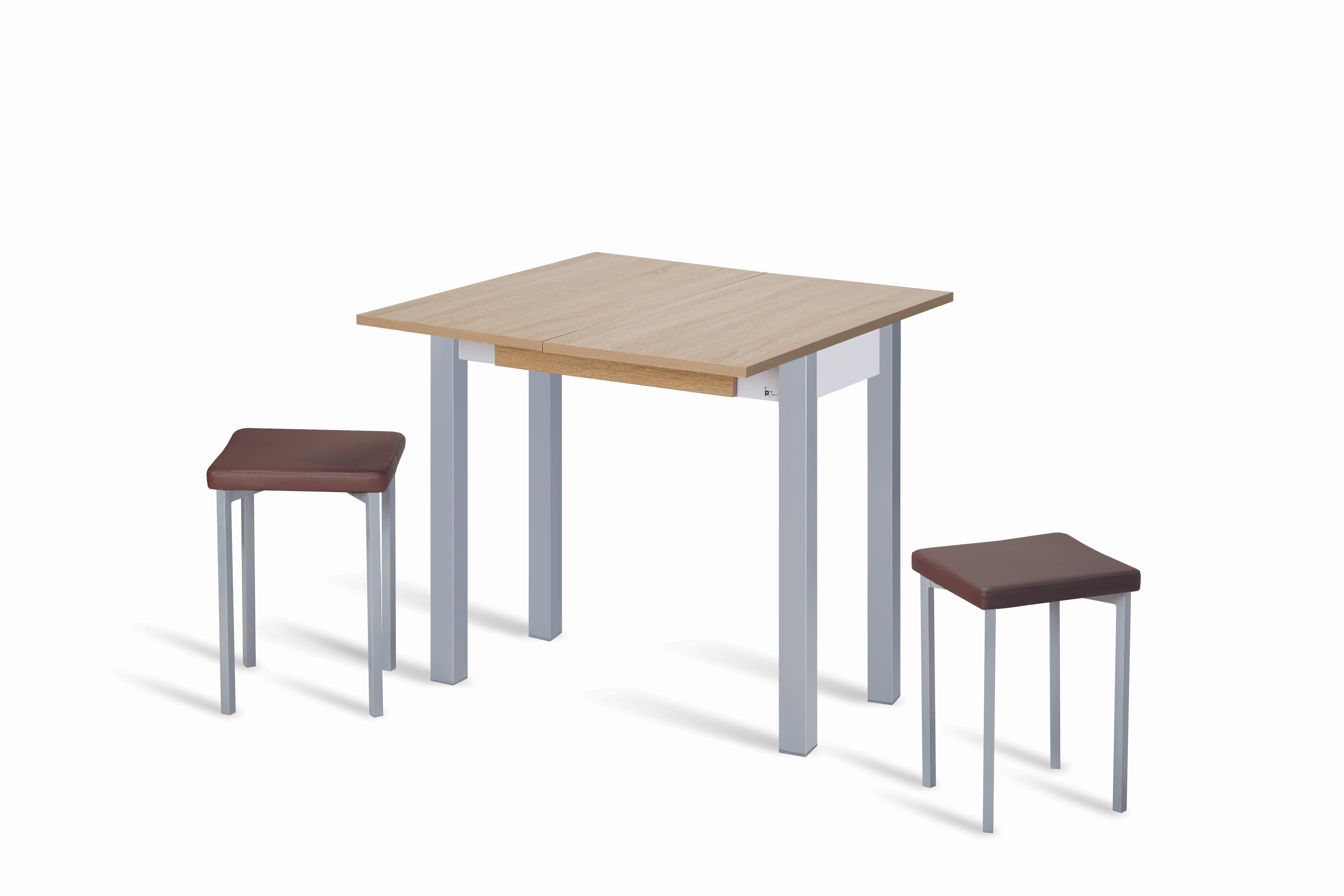Mesa de cocina extensible madera LIVRO de 40 a 80 cm beige - 2