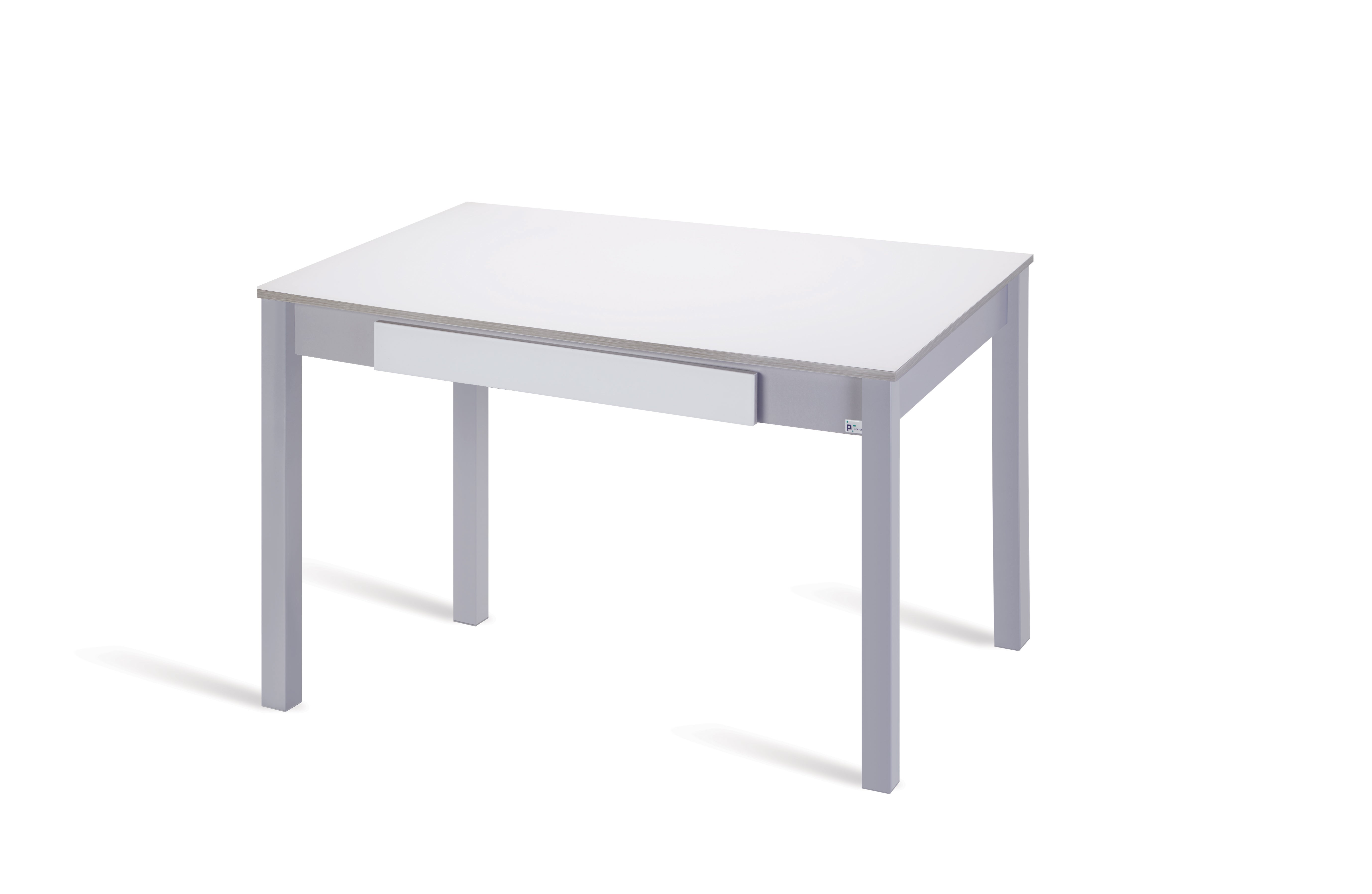 Mesa de cocina fija salsa 110x70 cristal blanco mate