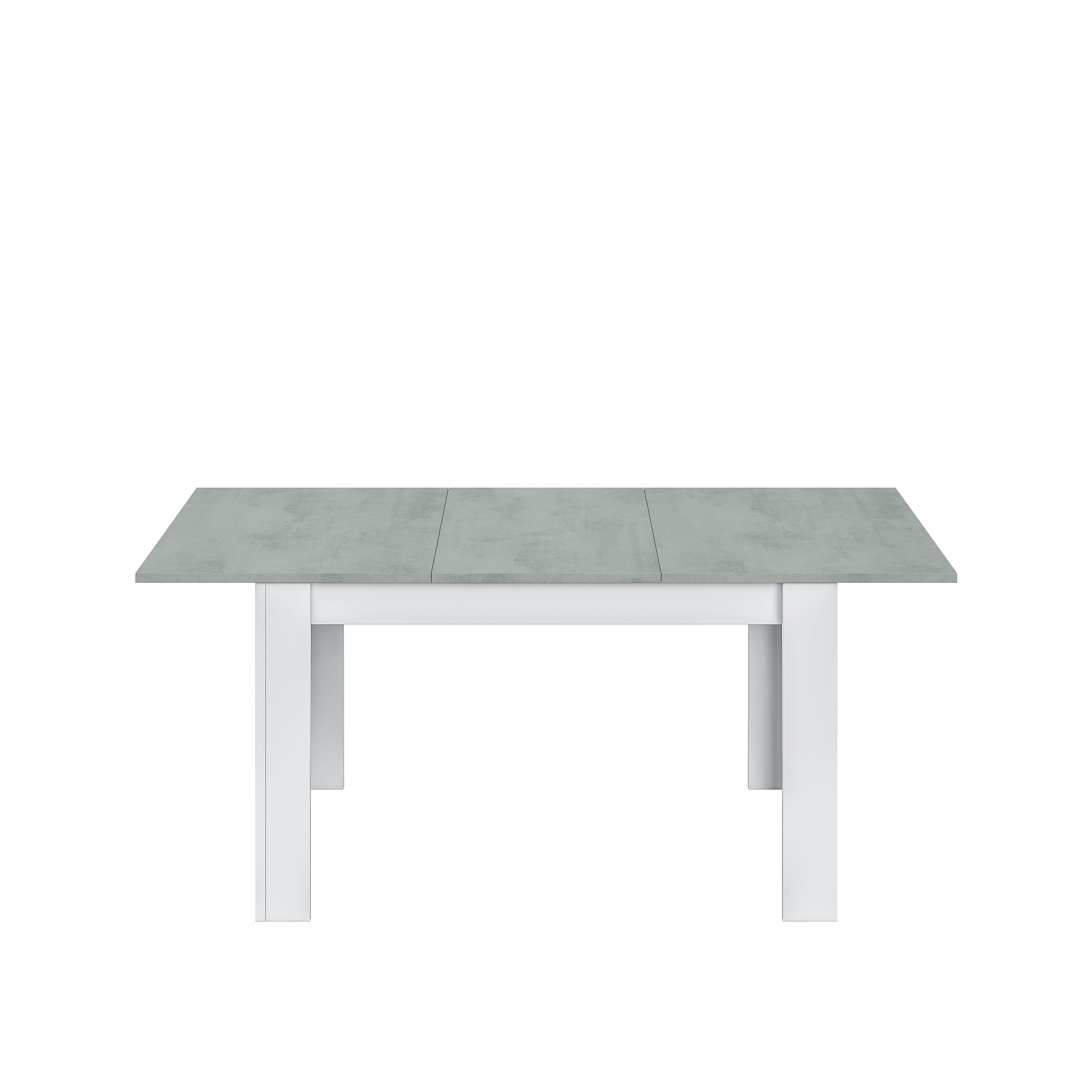Mesa de comedor exten Kendra blanco cemento 190x78x90cm (largo máx.xaltoxancho) - 4