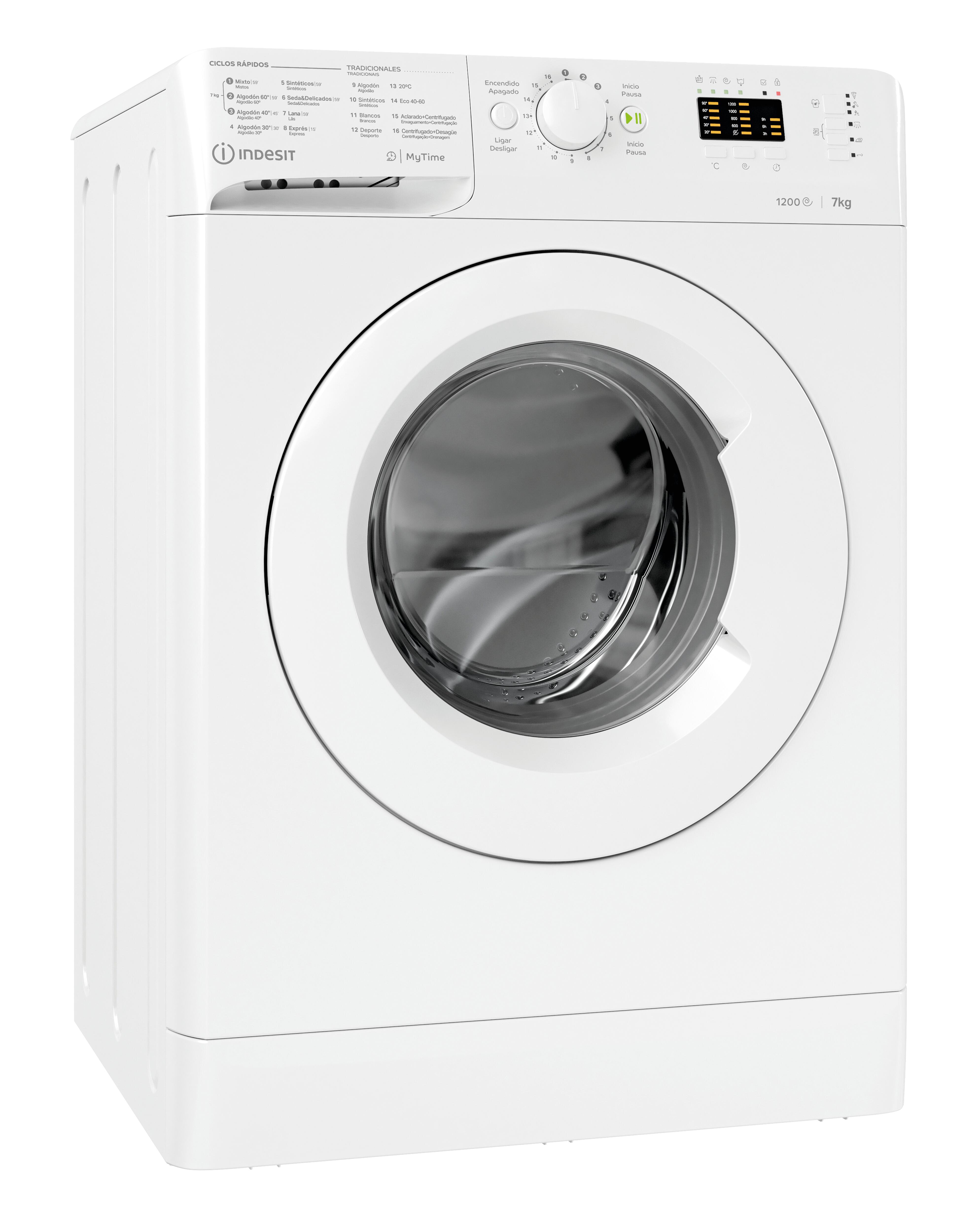 Lavadora indesit mtwa 71252 w de 7 kg de capacidad 1200 rpm clase e