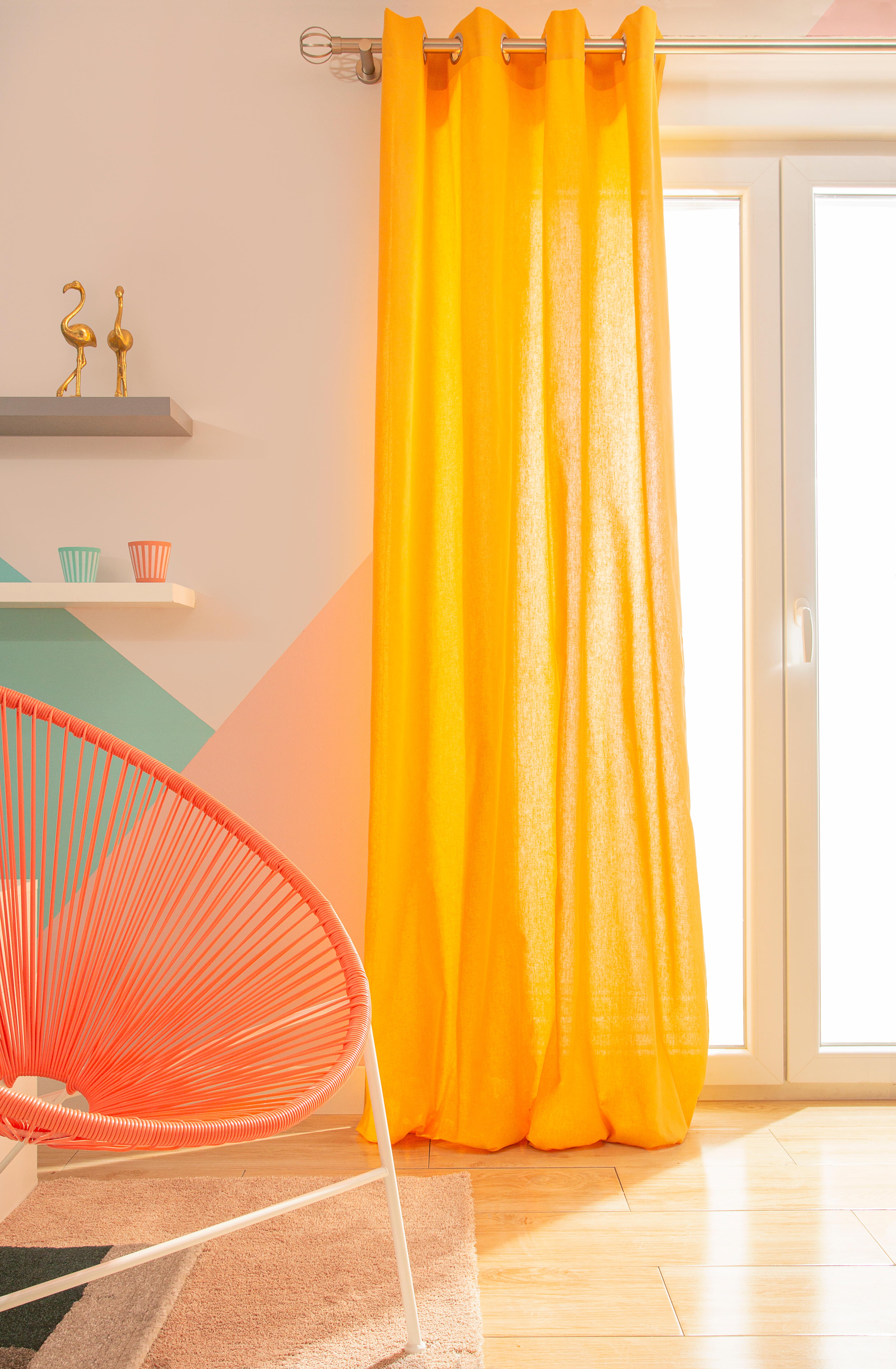Tenda INSPIRE Sunny giallo, occhiello 140x280 cm - 9