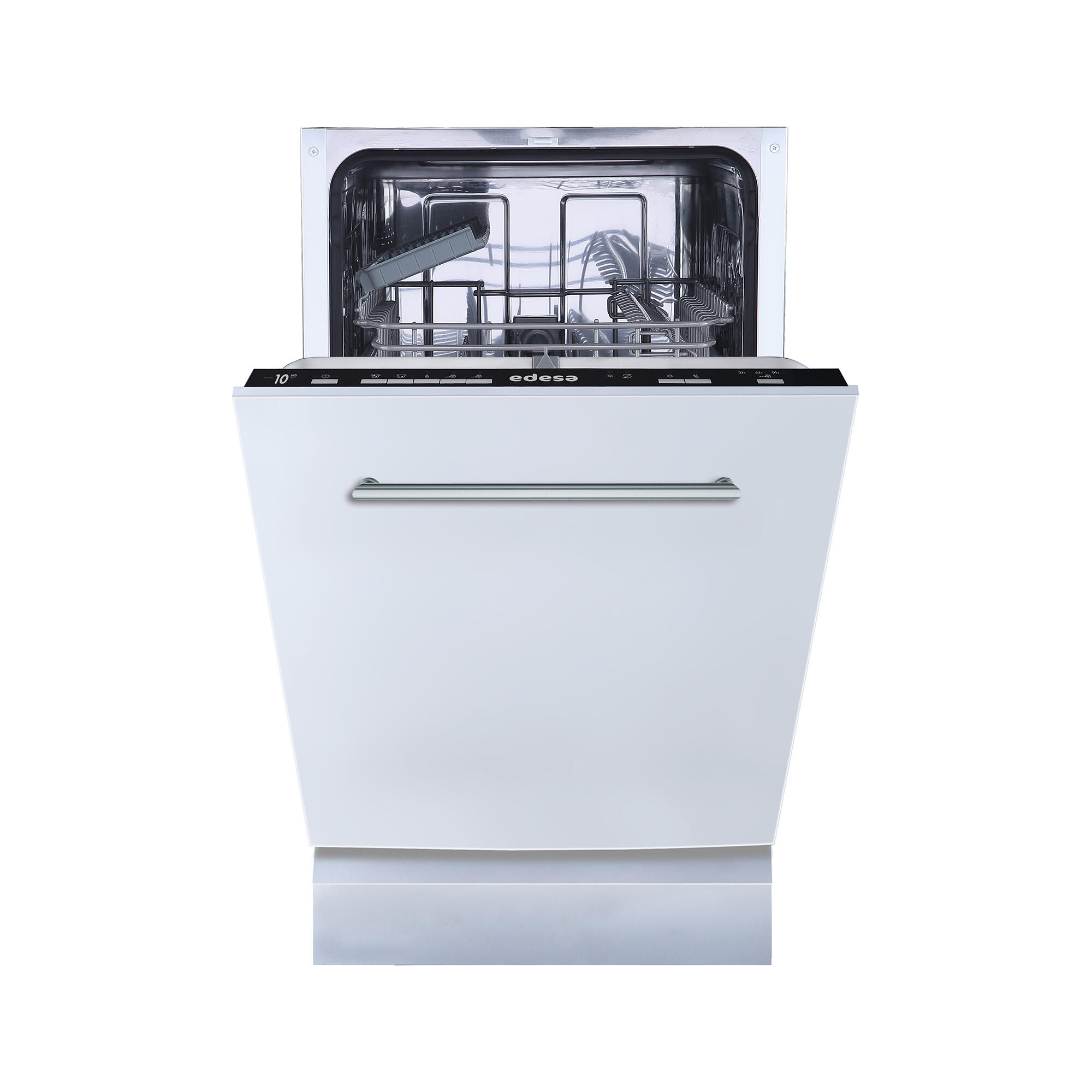 Lavavajillas integrable edesa edb-4610-i 10 cubiertos 5 programas con inicio diferido inox 45cm clase e