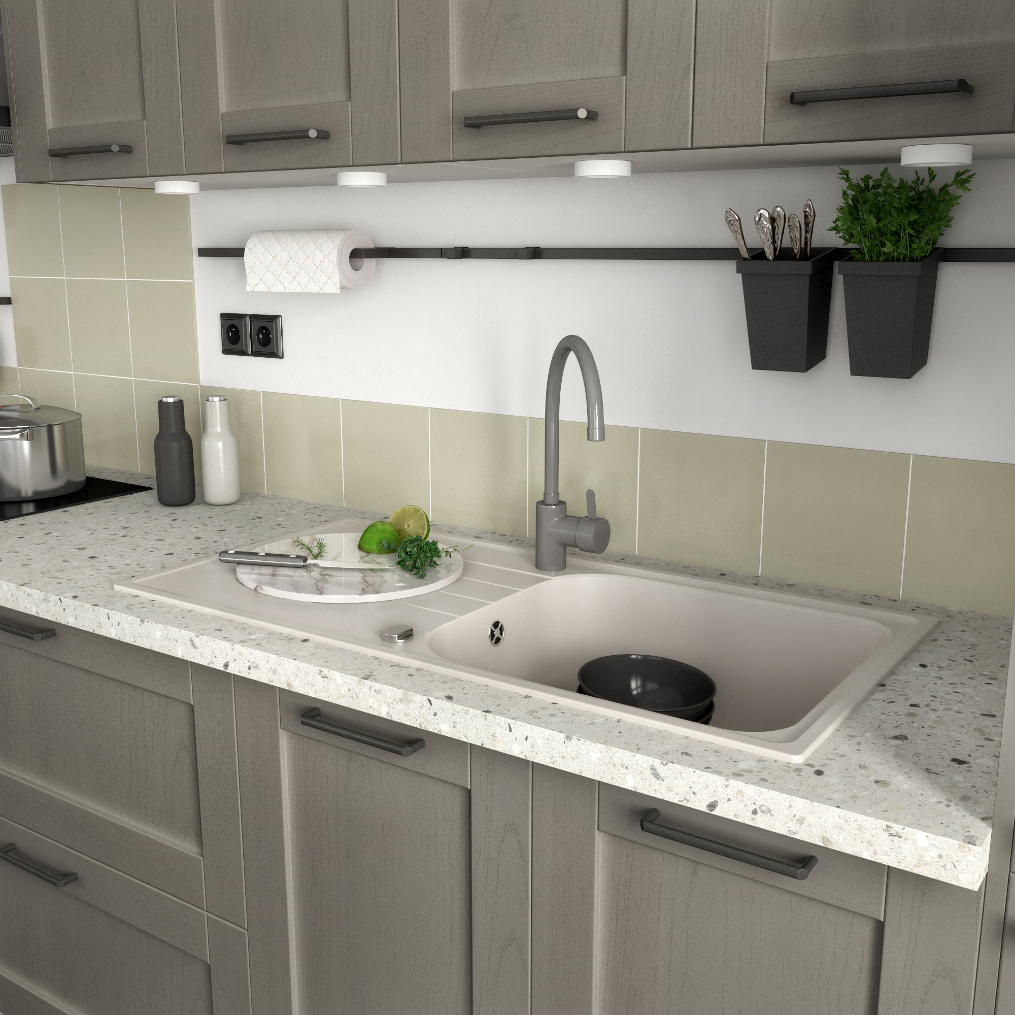 Lava-louça Delinia semidueto elbe 100x50cm branco - 18