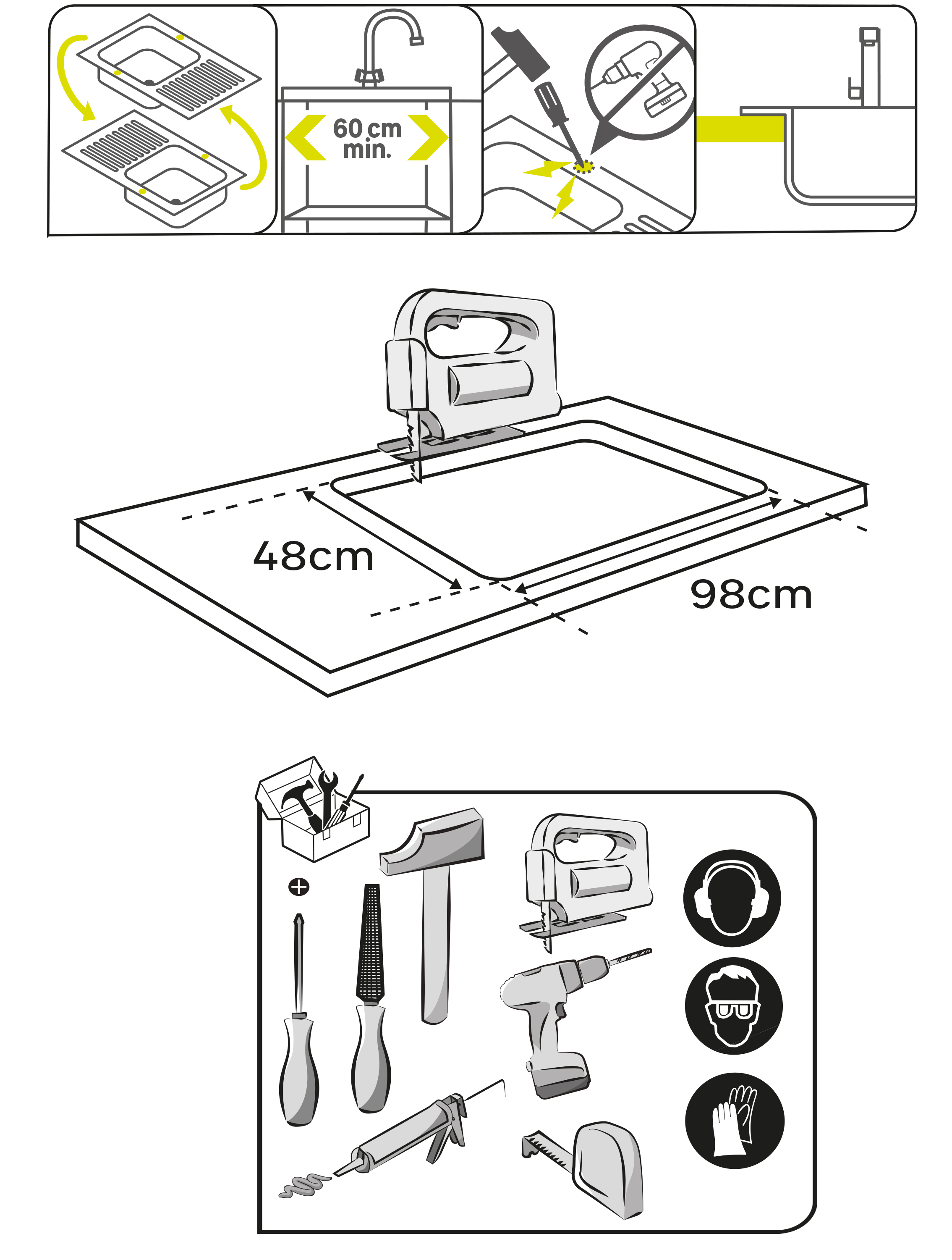 Lava-louça Delinia semidueto elbe 100x50cm branco - 9