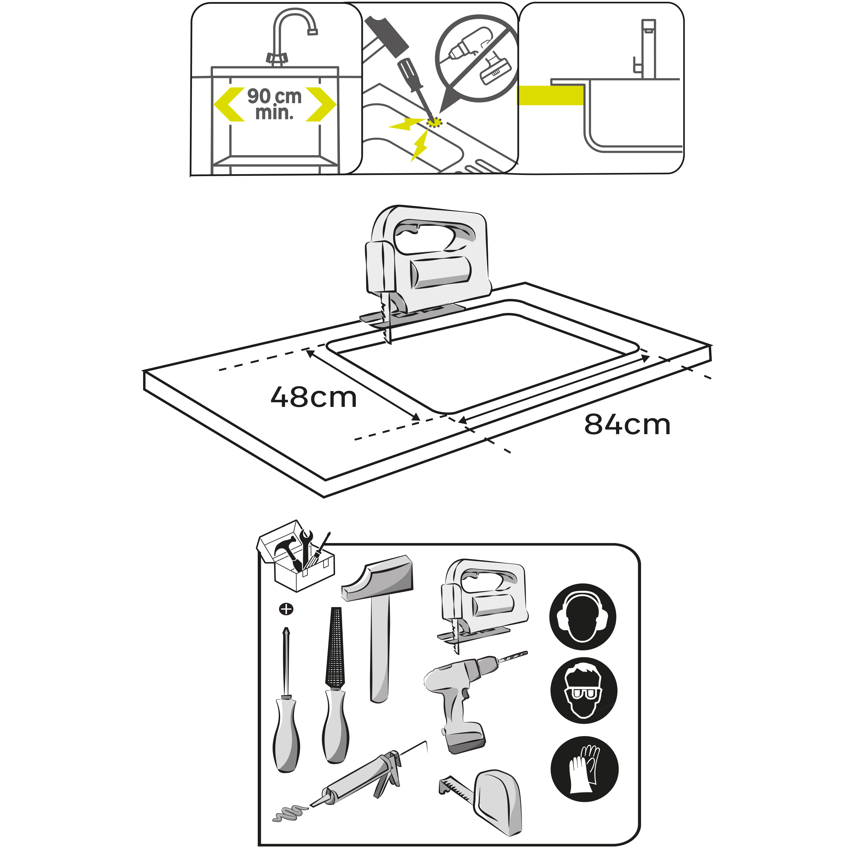 Lava-louça Delinia dueto elbe 86x50cm branca - 10